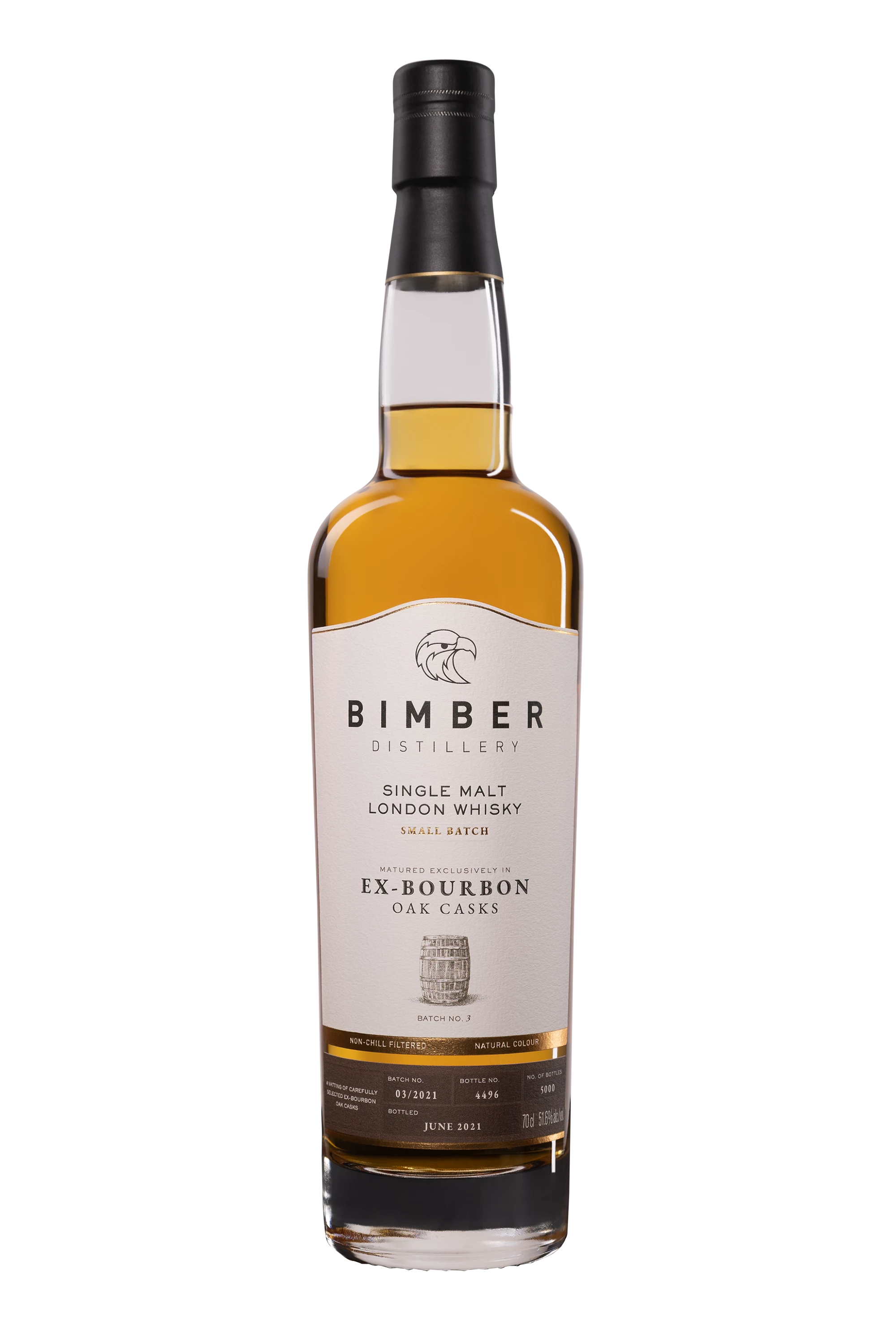 Bimber - Single Malt London Whisky "Ex-Bourbon Cask - Small Batch No 3" 51.6° Giftbox, 70cl