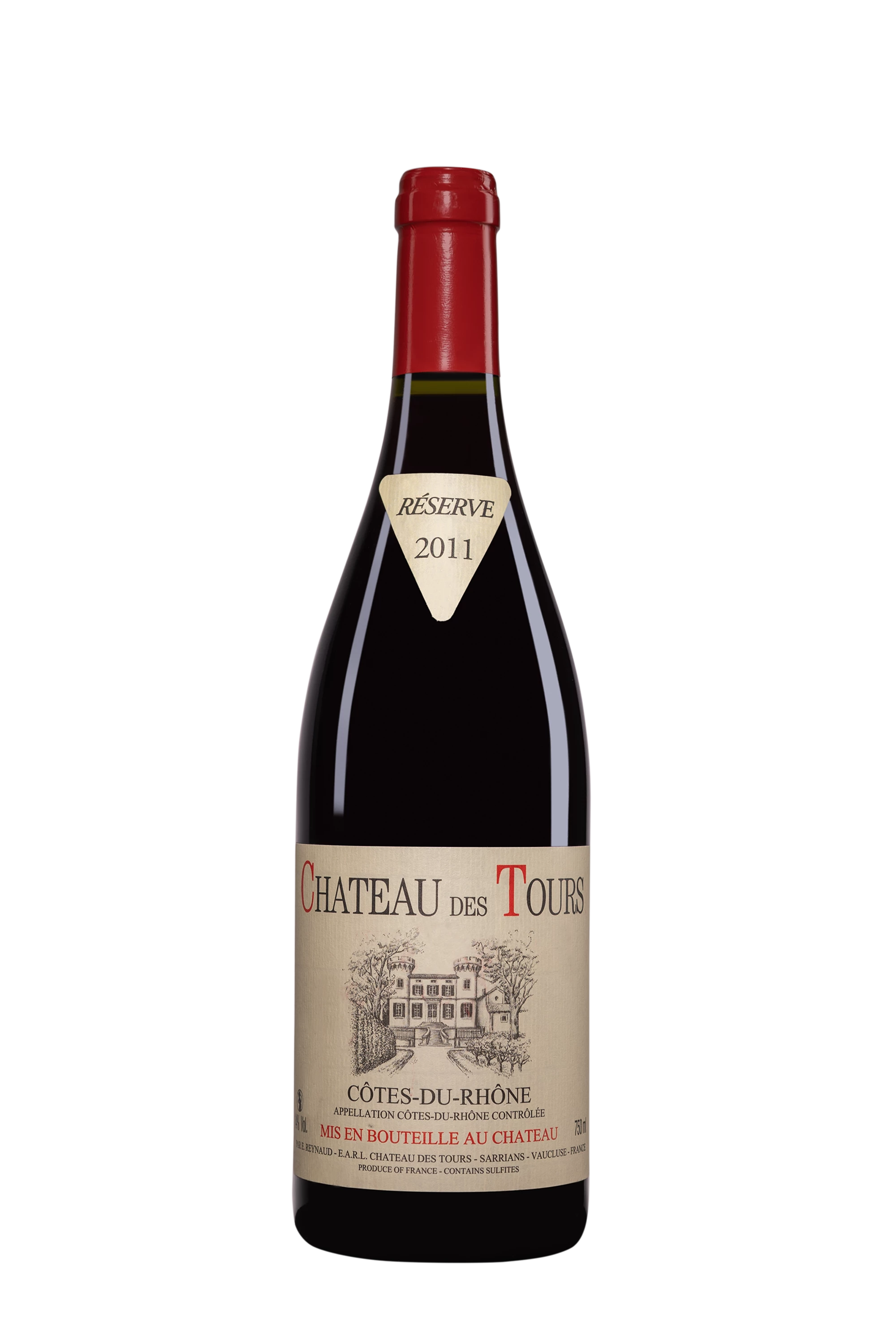 Château des Tours - Côtes du Rhône Rouge 2011 14°, 75cl