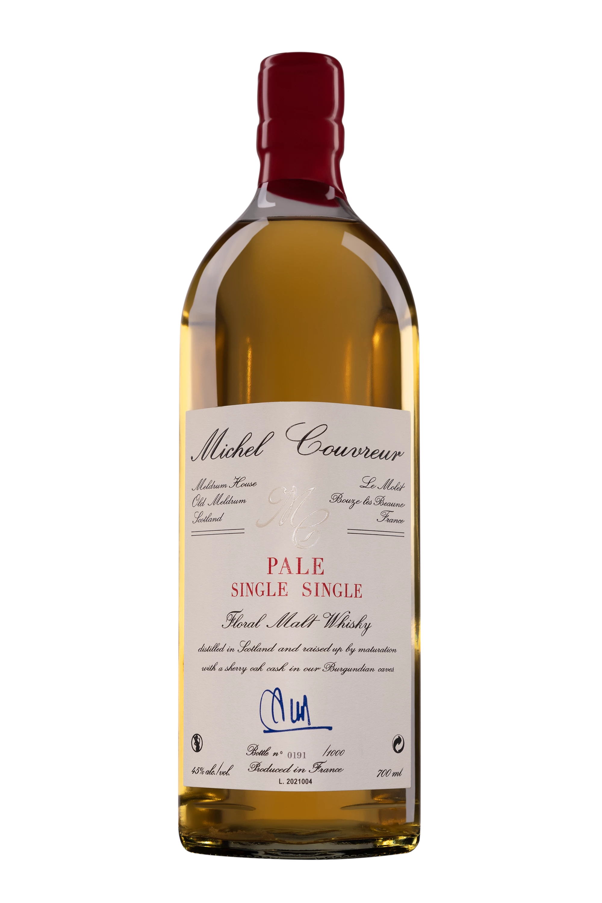 Michel Couvreur - Single Malt French Whisky "Pale Single Single" 45° Giftbox, 70cl