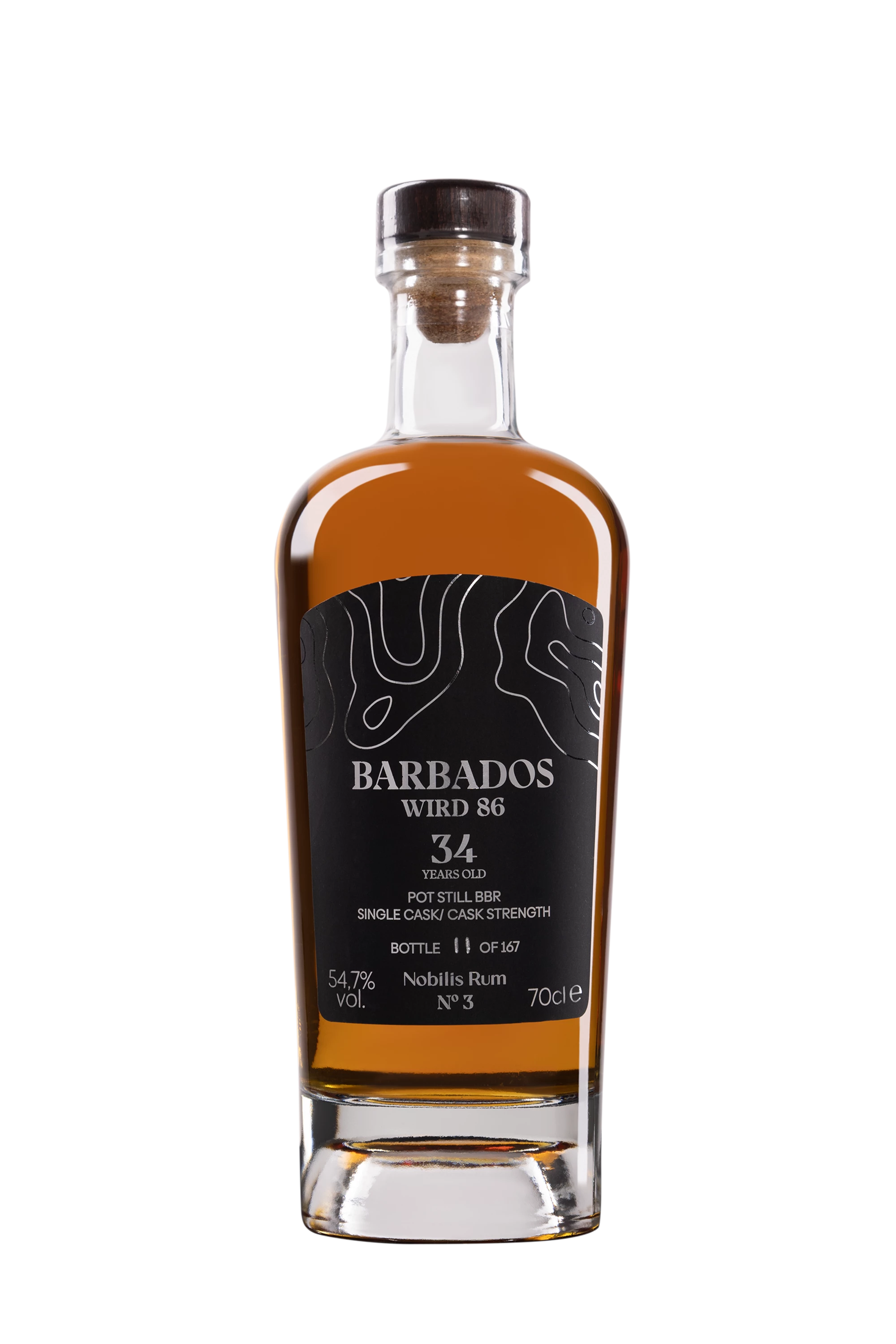 Nobilis Rum - Molasses Barbados Rhum "34 Ans WIRD - Single Cask - Pot Still BBR - N°3" Brun 1986 54.7° Giftbox, 70cl