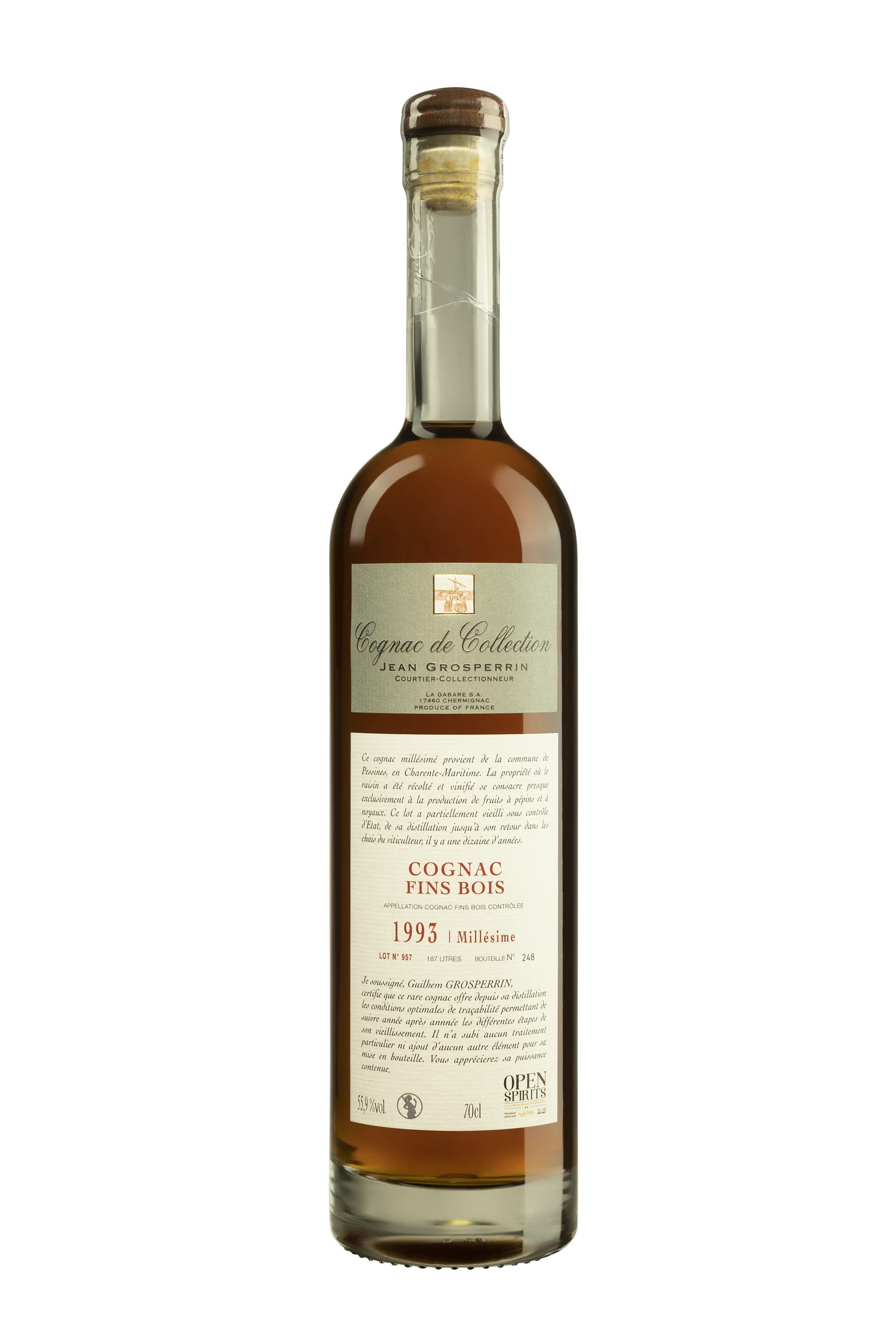 Old Brothers - Cognac Fins Bois "Grosperrin - Open Spirits 2021" 1993 55.9° Giftbox, 70cl