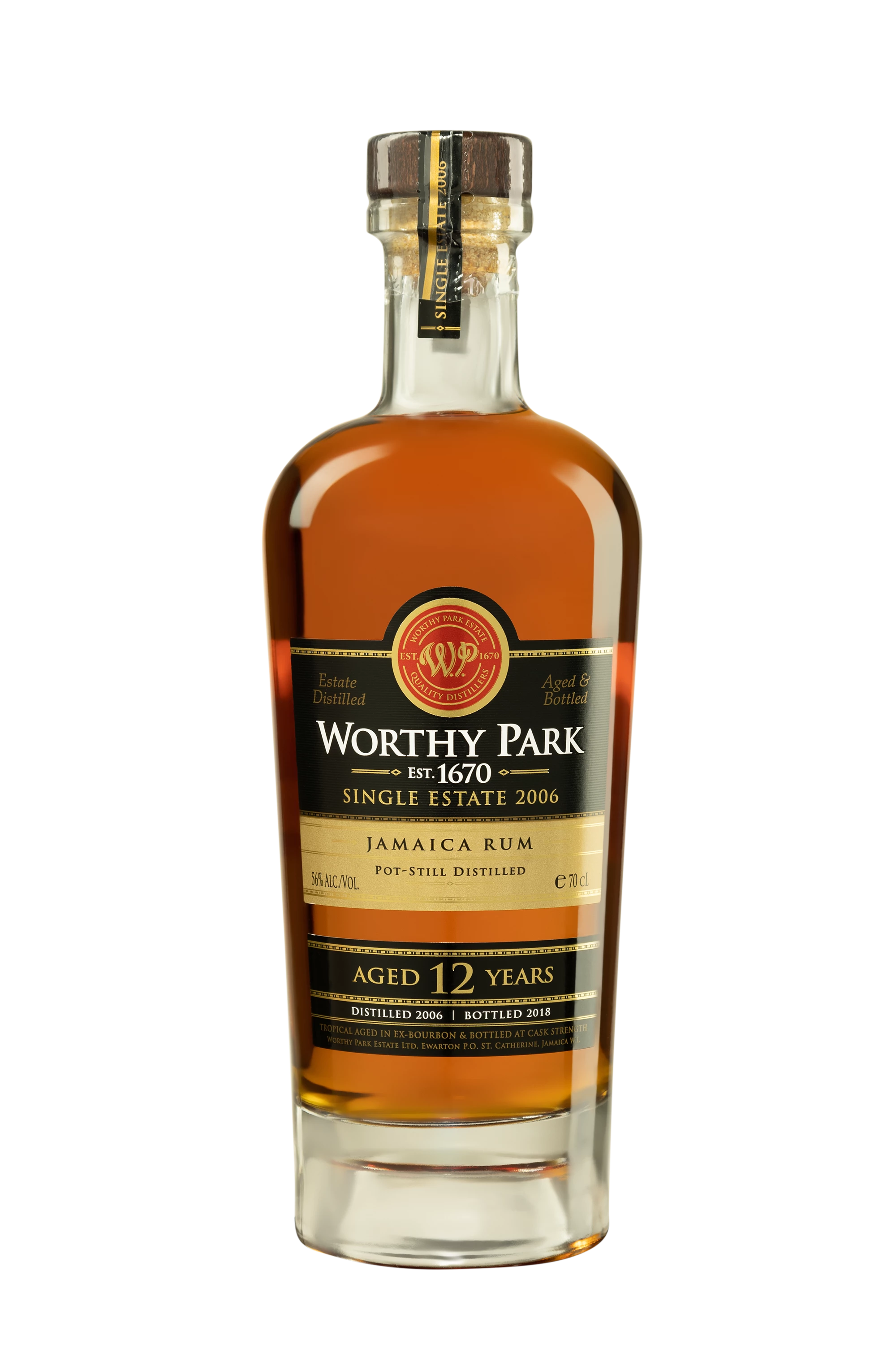 Worthy Park - Molasses Jamaican Rhum "12 Ans" Brun 2006 56° Giftbox, 70cl