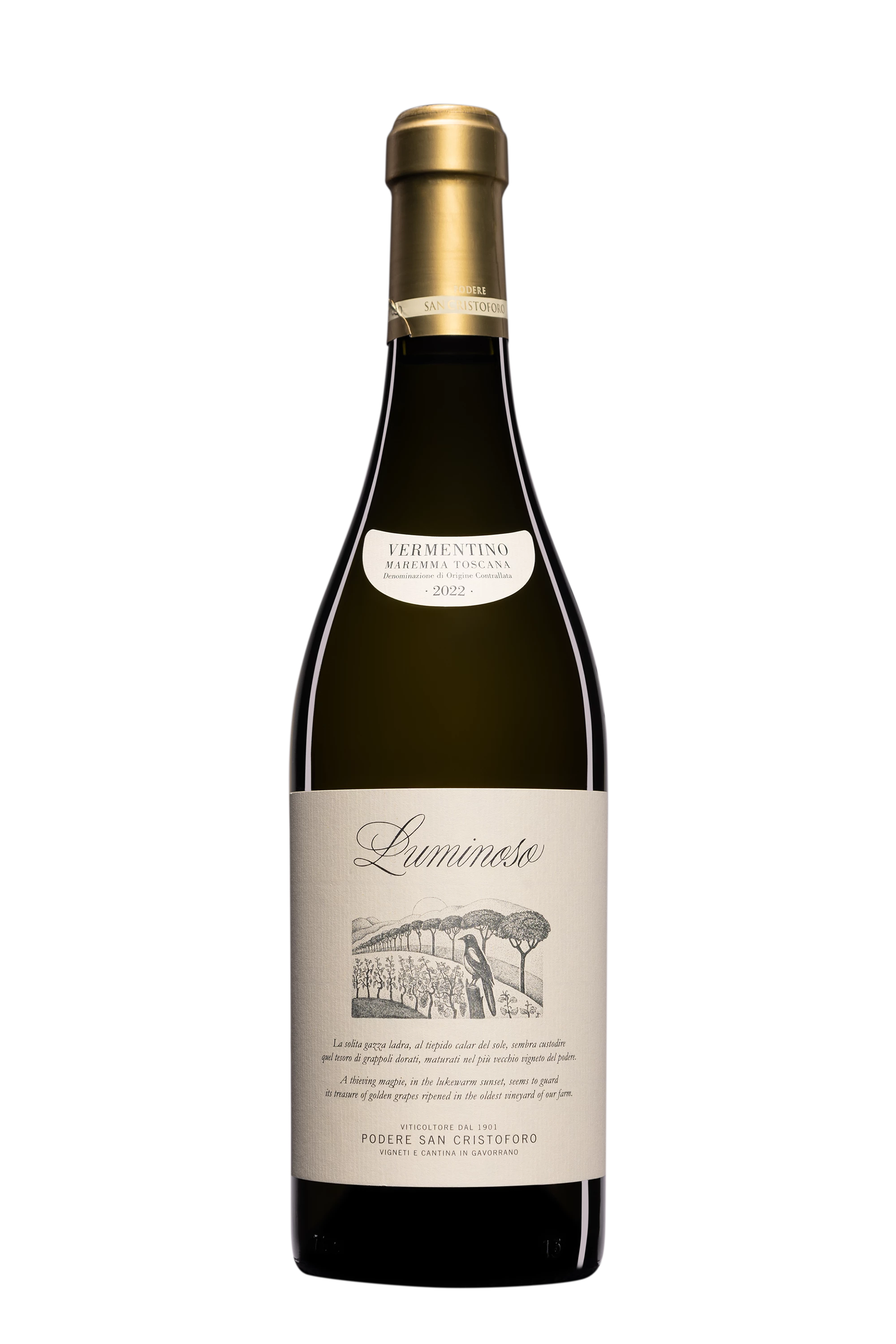 Podere San Cristoforo - Maremma "Luminoso" Blanc 2022 13°, 75cl