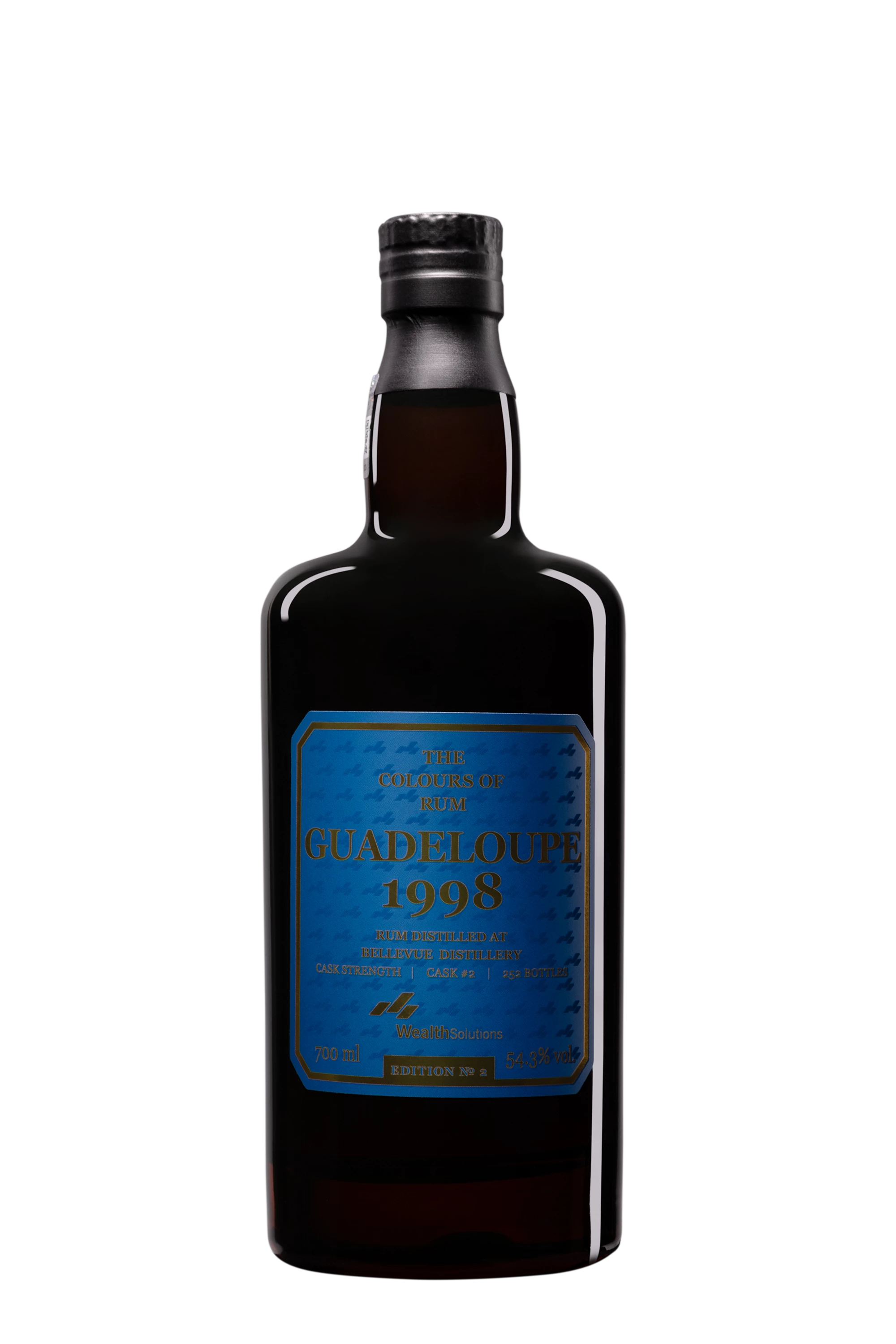 The Colours of Rum - Rhum Vieux de Mélasse de Guadeloupe "23 Ans Bellevue - Single Cask - N°2" Brun 1998 54.3° Giftbox, 70cl
