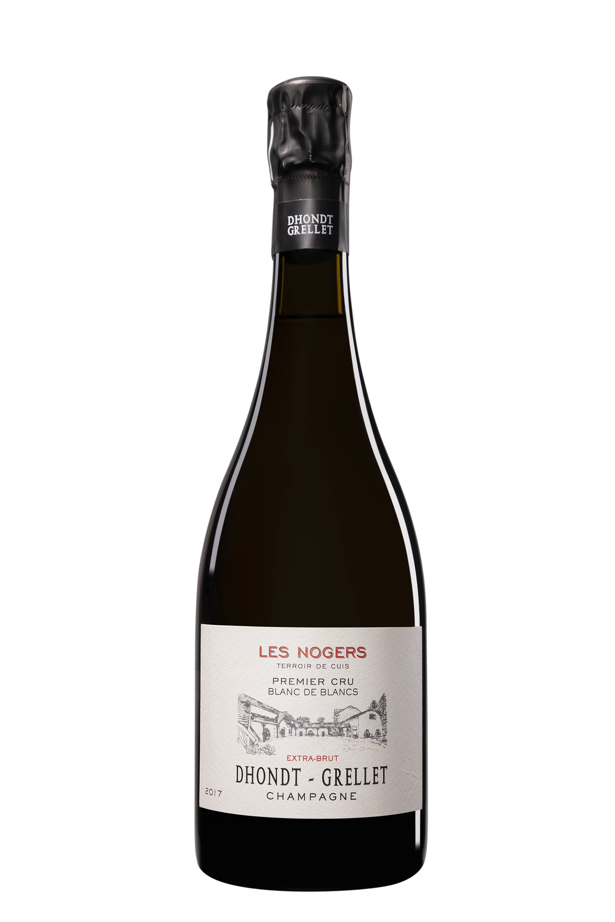 Domaine Dhondt-Grellet - Champagne Extra-Brut 1er Cru Blanc de Blancs Millésimé "Les Nogers" Blanc 2017 Dégorgement 07.2022 12° Silk paper, 75cl