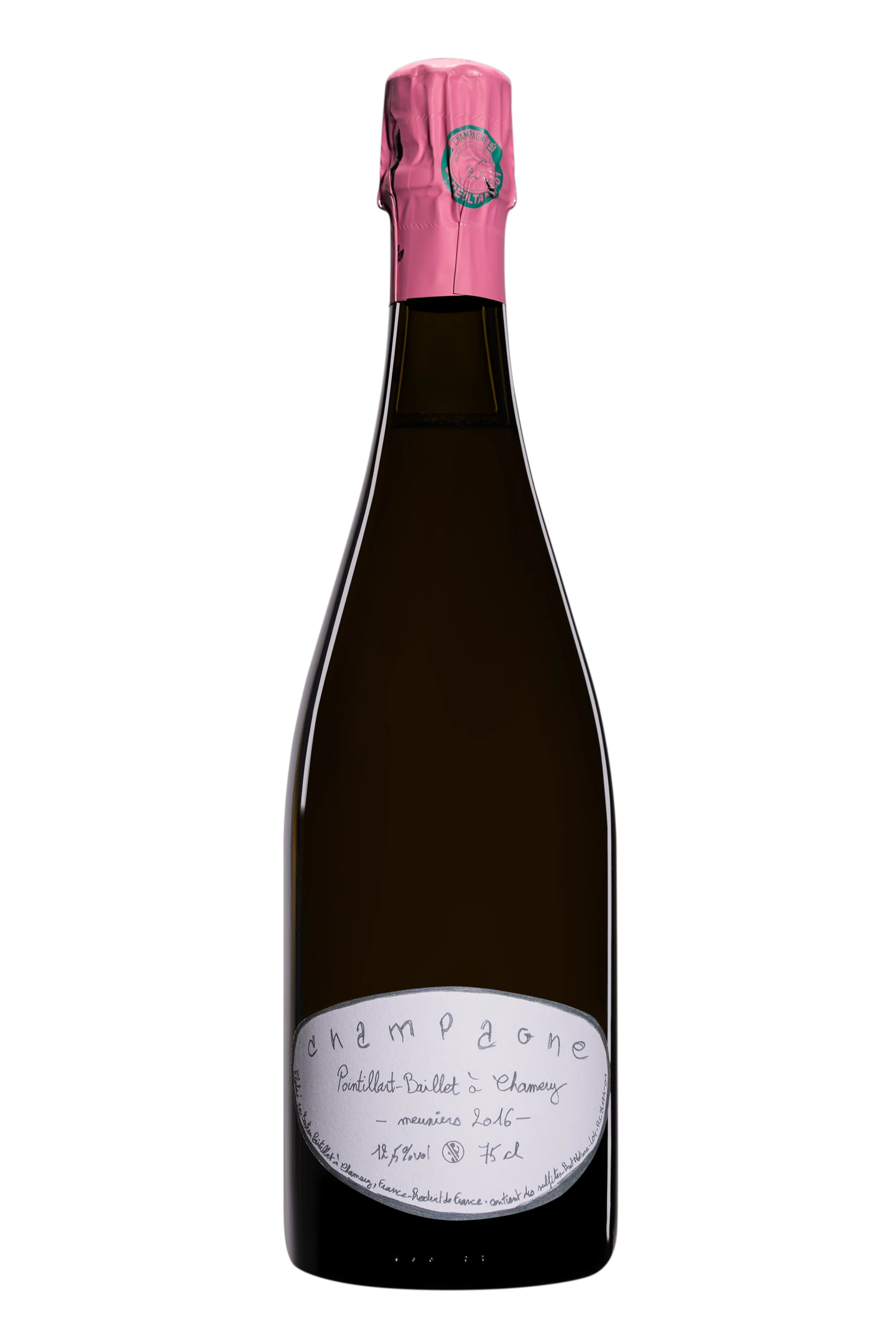 Domaine Bastien Pointillart - Champagne Brut Nature Blanc de Noirs Millésimé Blanc 2016 12.5°, 75cl