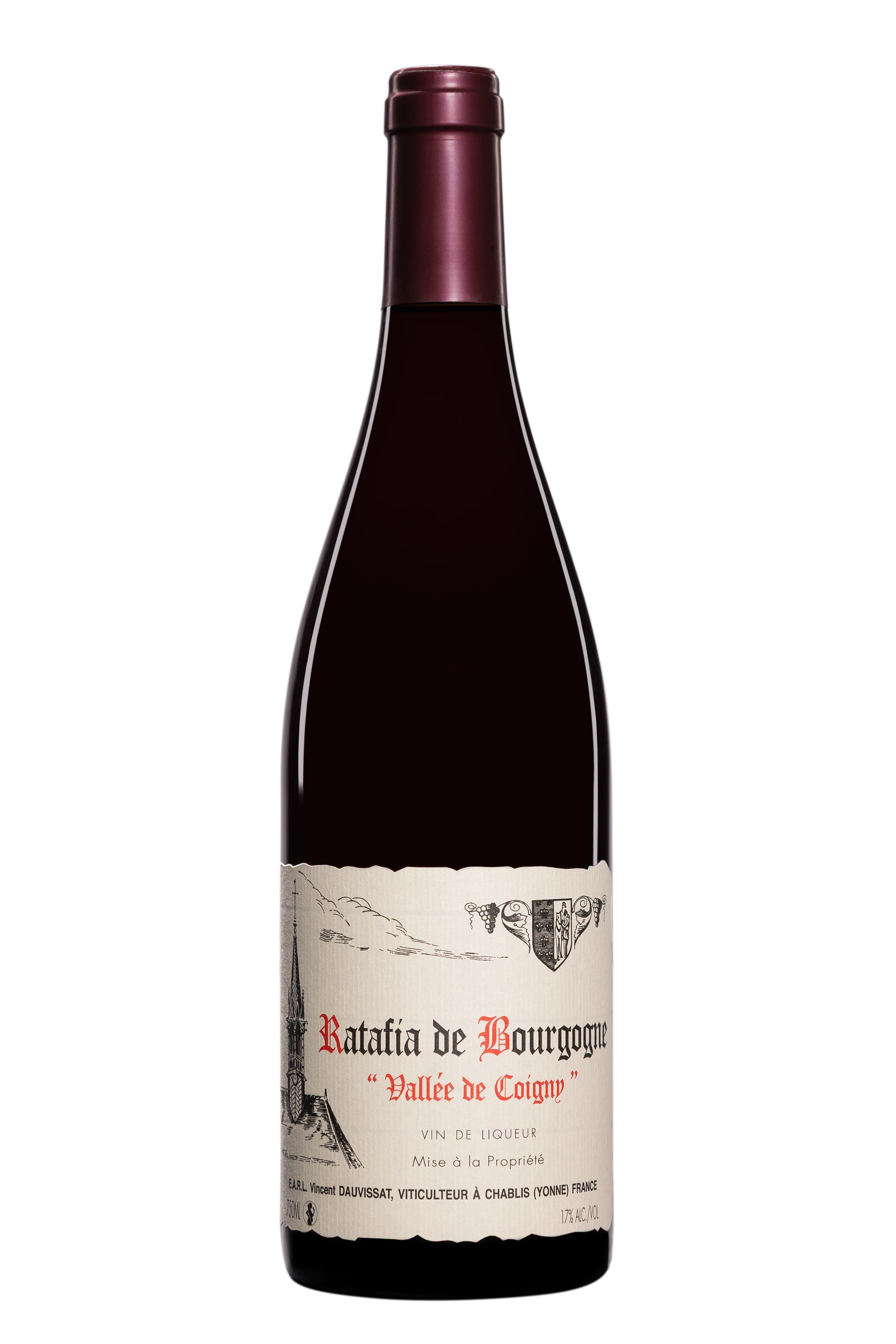 Domaine Vincent Dauvissat - Ratafia de Bourgogne "Vallée de Coigny" Rouge NV 17°, 75cl