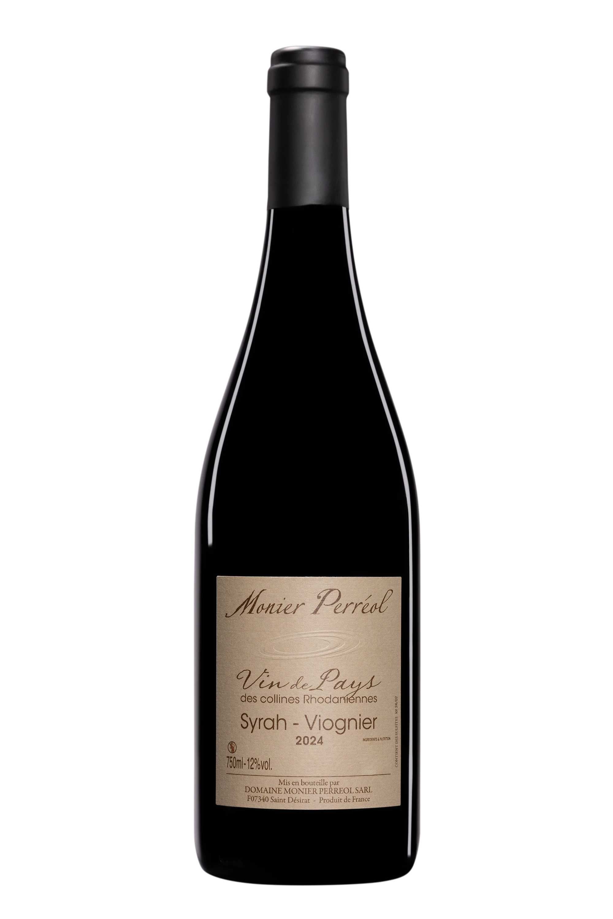 Domaine Monier Perréol - Vin de Pays des Collines Rhodaniennes  "Syrah - Viognier" Rouge 2024, 75cl