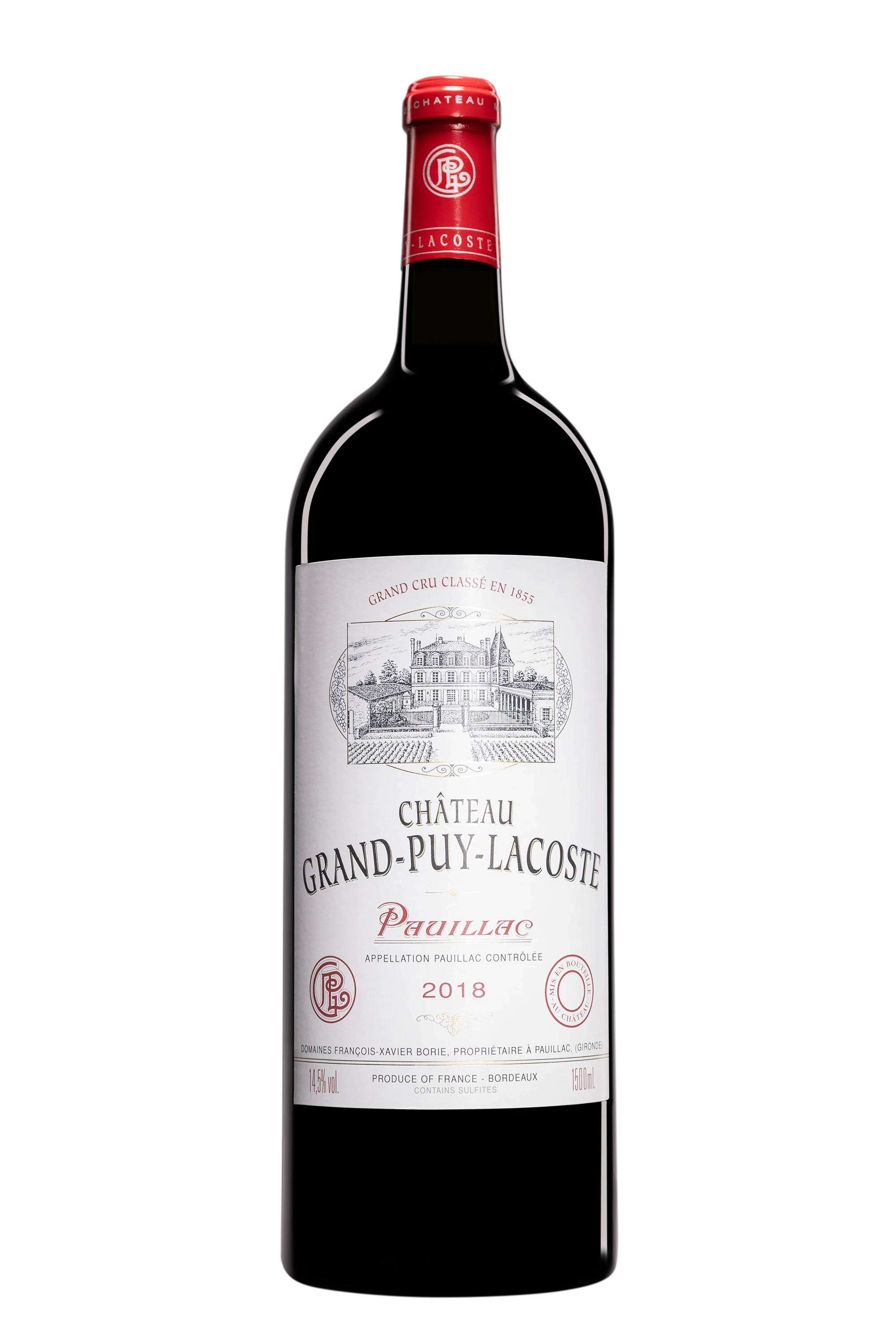 Château Grand-Puy-Lacoste - Pauillac 5ème Grand Cru Classé "5ème Grand Cru Classé" Rouge 2018, 150cl