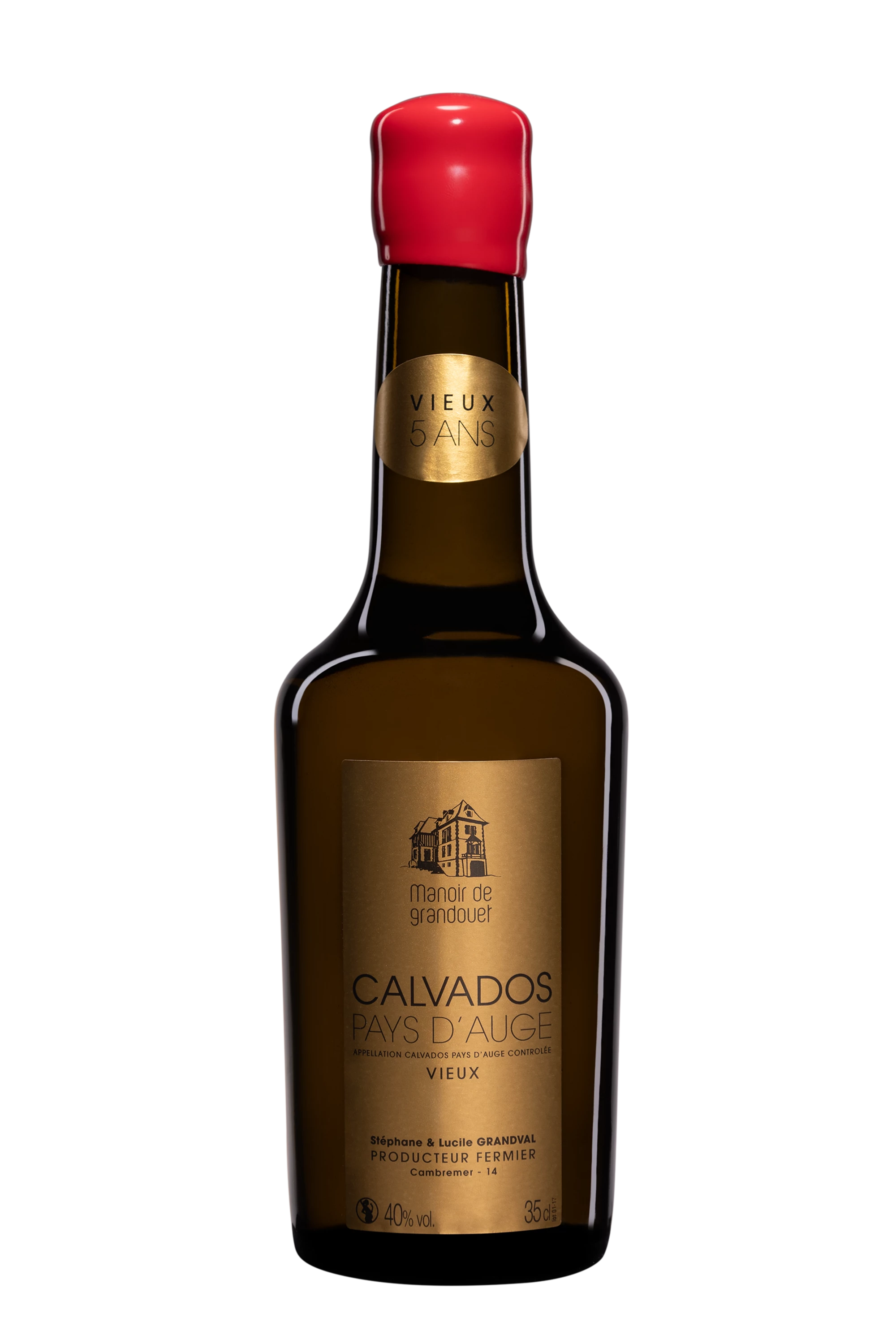 Manoir de Grandouet - Calvados du Pays d'Auge "5 Ans - Vieux" 40°, 35cl