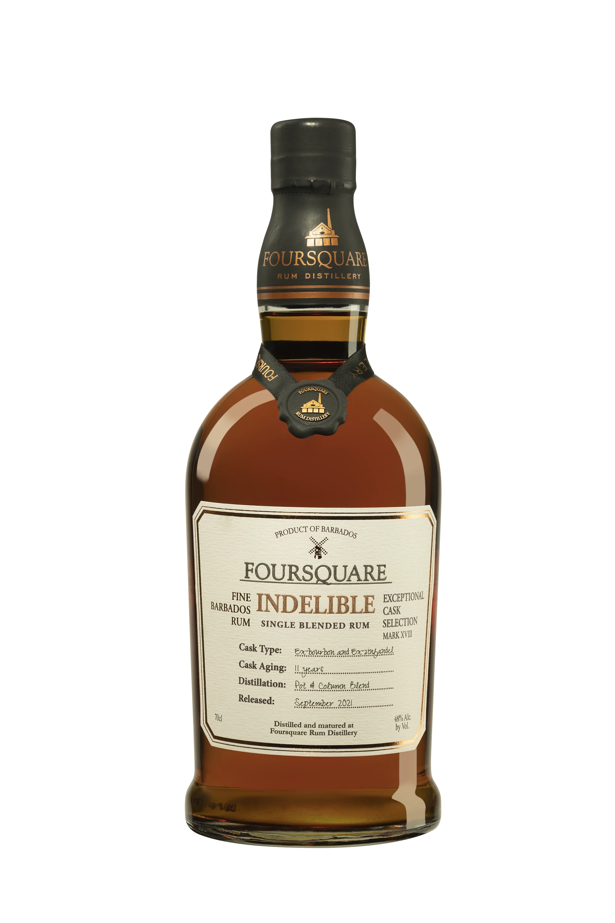 Foursquare - Molasses Barbados Rhum "11 Ans Indelebile" Brun 48°, 70cl