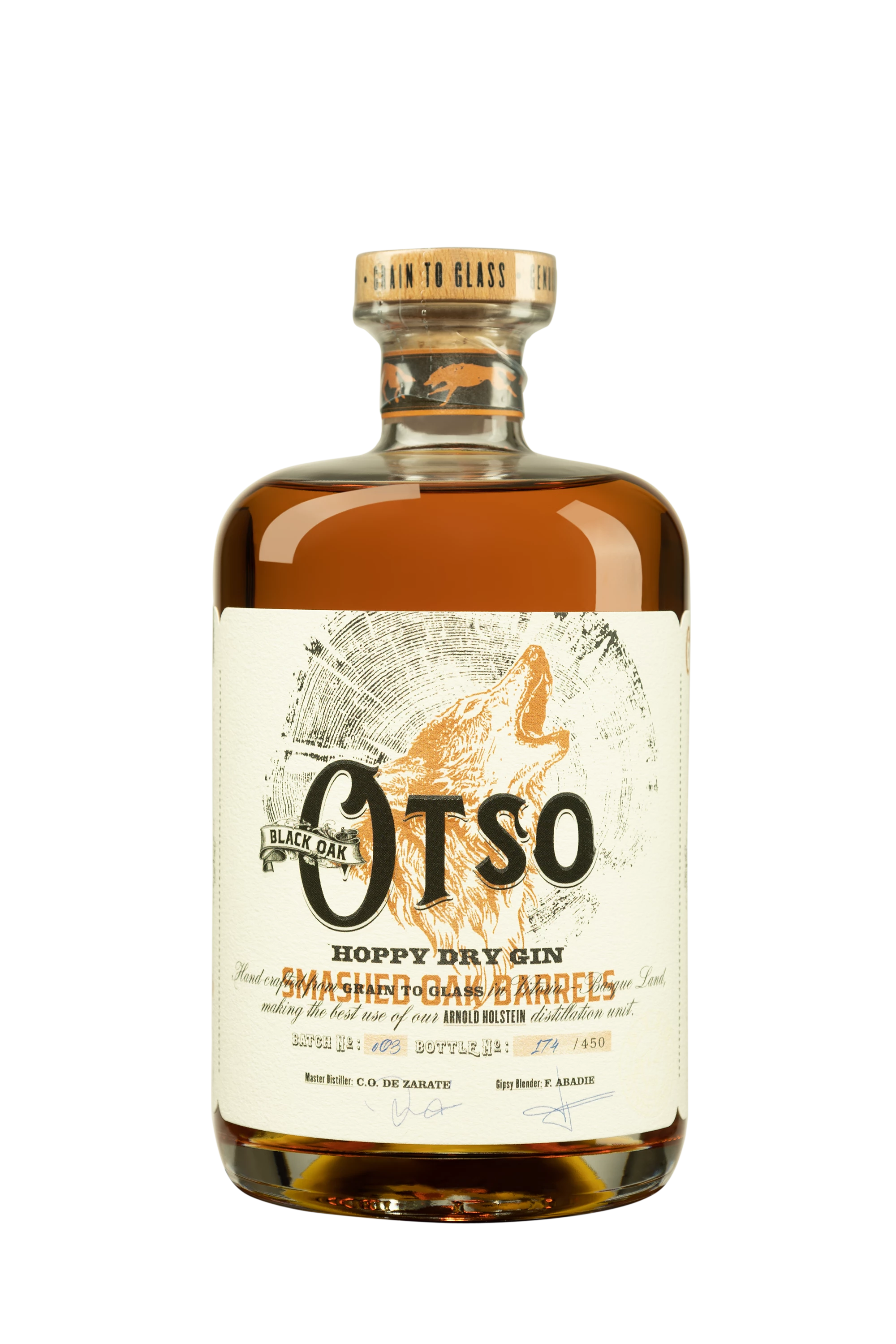 Otso - Gin "Smashed Oak Barrels" Brun 40°, 70cl