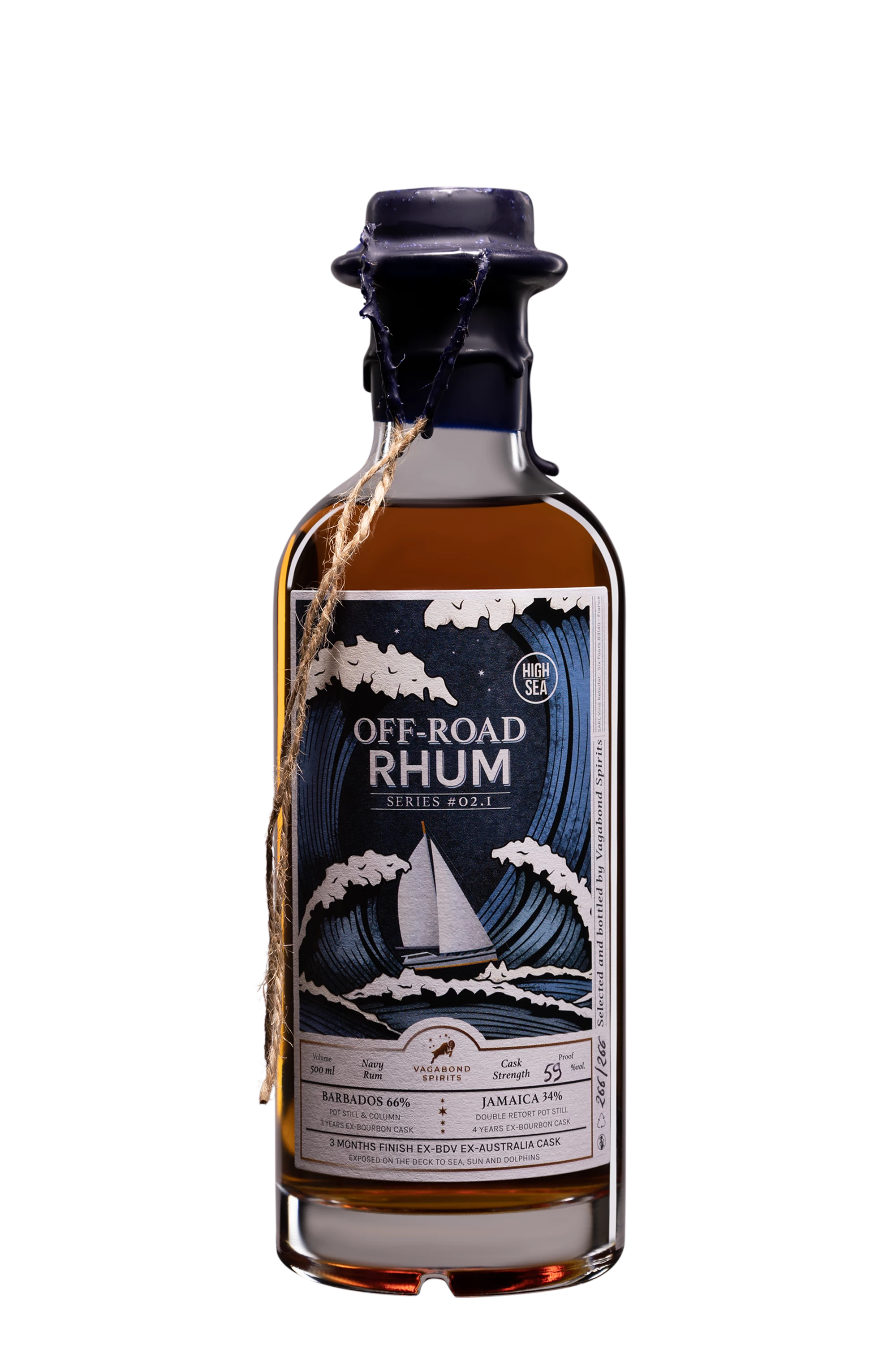 Vagabond Spirits - Molasses Rhum "Off-Road Rhum - Series #02.1" Brun 59° Giftbox, 50cl