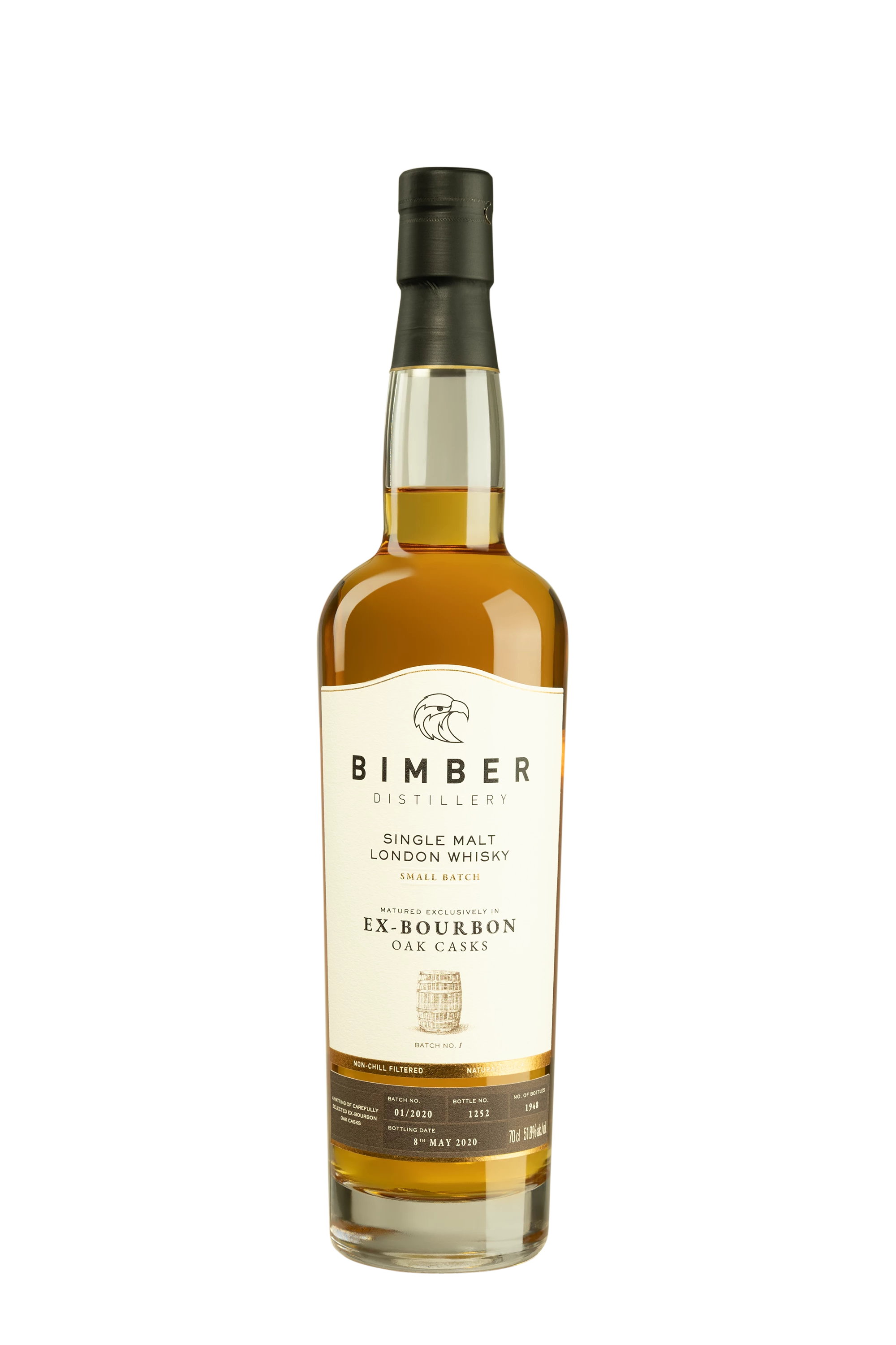 Bimber - Single Malt London Whisky "4 Ans Ex-Bourbon Cask - Small Batch No 1" 51.8° Giftbox, 70cl