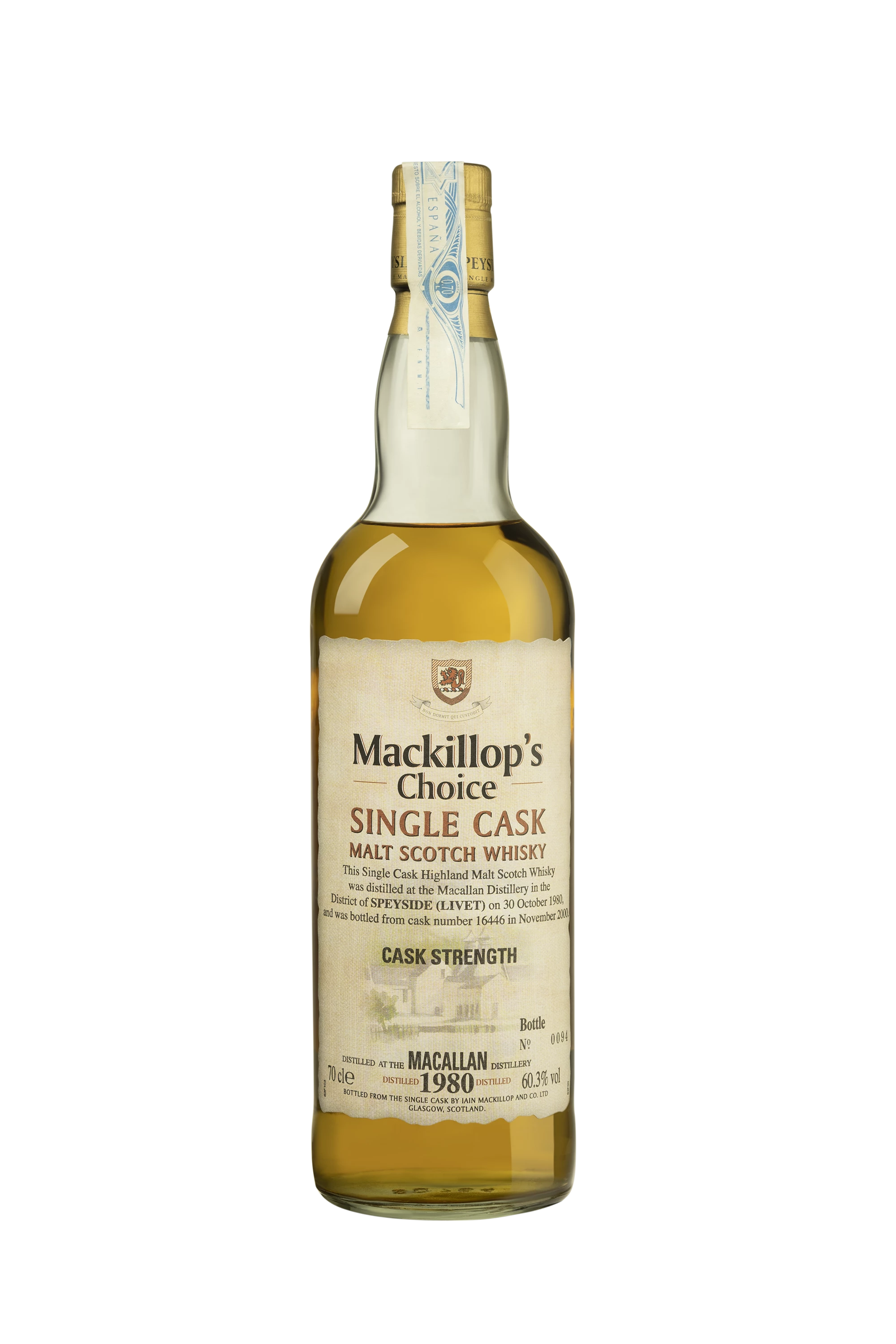 Mackillop's Choice - Single Malt Whisky "Macallan - Cask Strength" 1980 60.3° Giftbox, 70cl