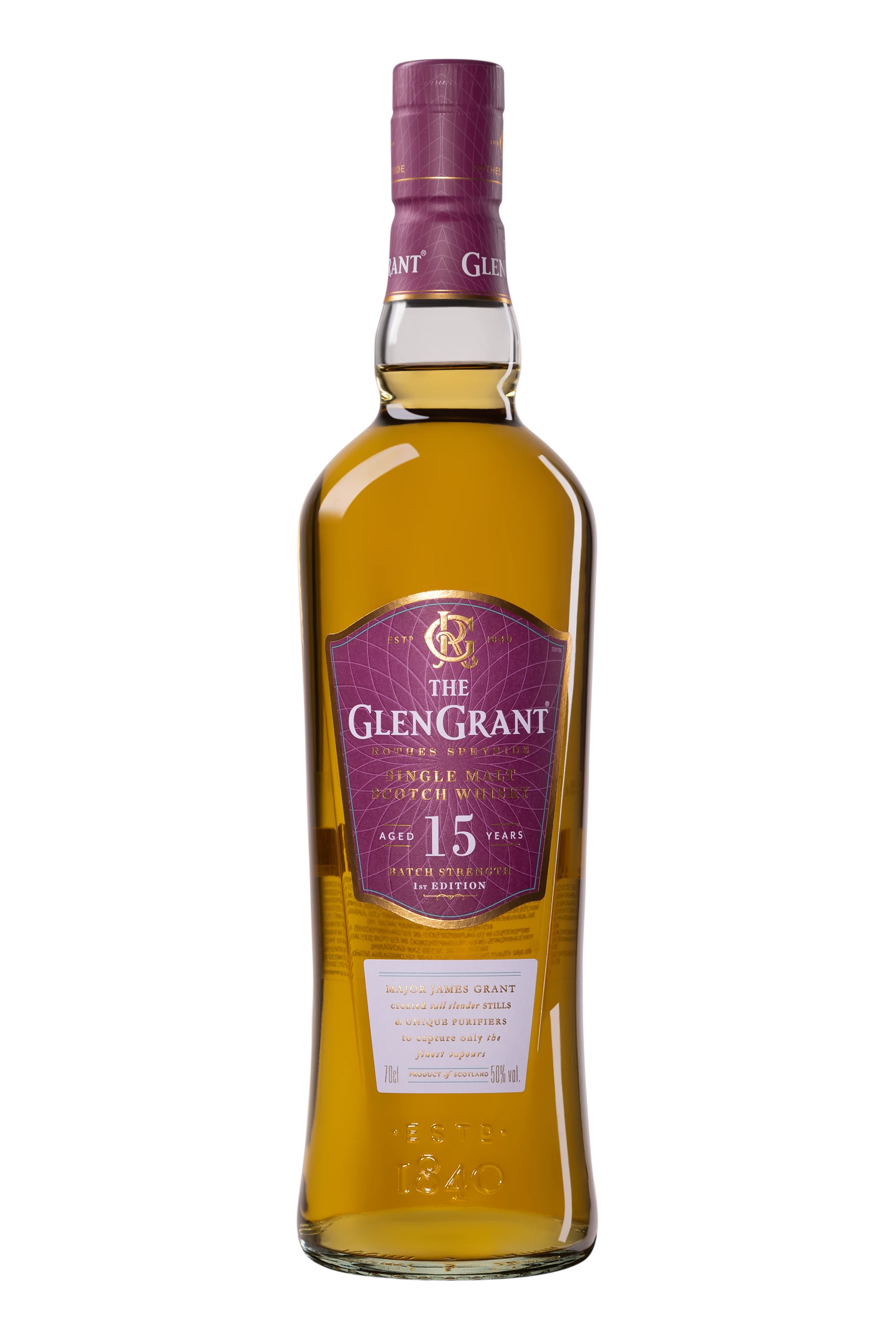 Glen Grant - Single Malt Scotch Whisky "15 Ans" 50° Giftbox, 70cl