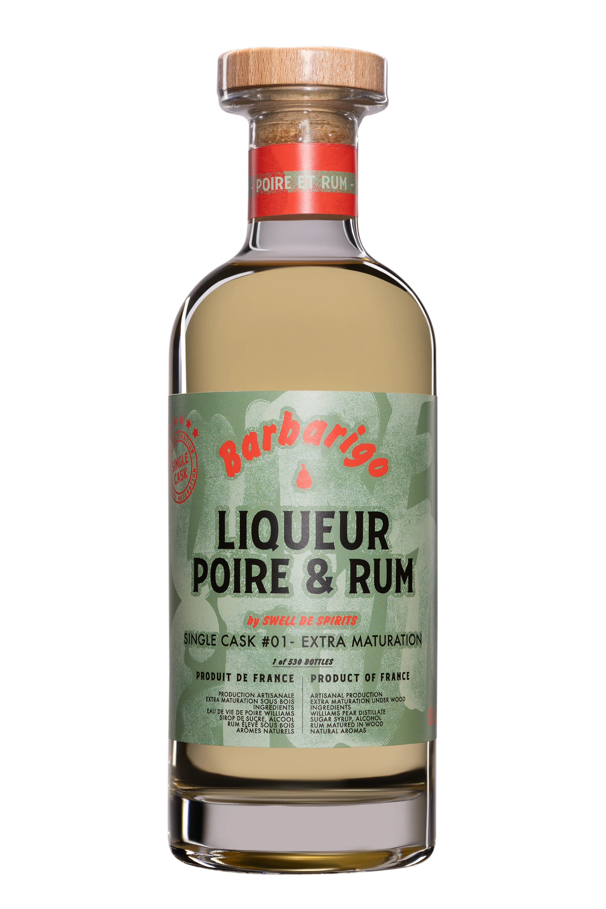Swell de Spirits - Liqueur de Poire & Rhum "Barbarigo - Extra Maturation" Brun NV 25.3°, 70cl
