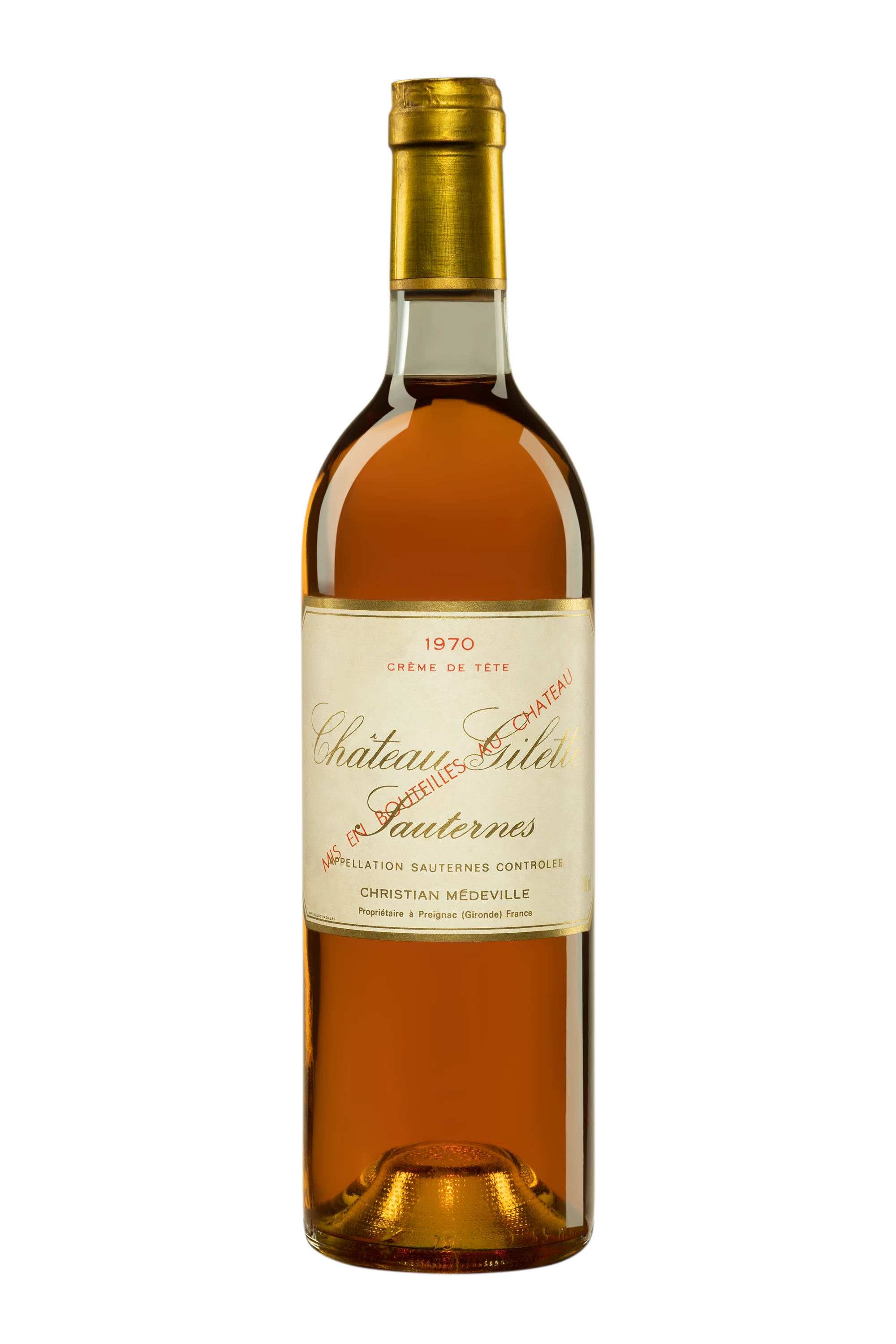 Château Gilette - Sauternes "Crème de Tête" Blanc 1970, 75cl