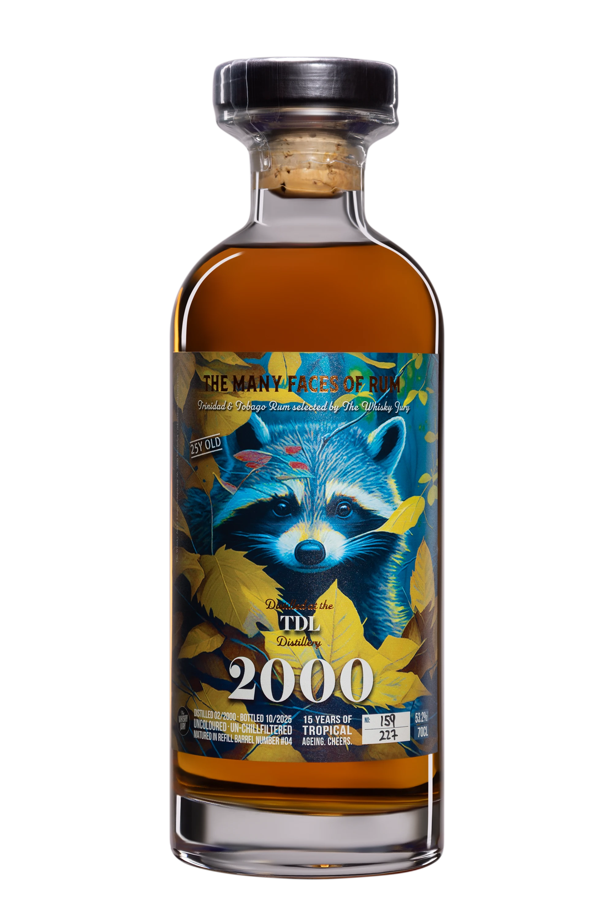 The Whisky Jury - Molasses Trinidadian Rhum "25 Ans Trinidad Distillers Limited 147" Brun 2000 53.2°, 70cl