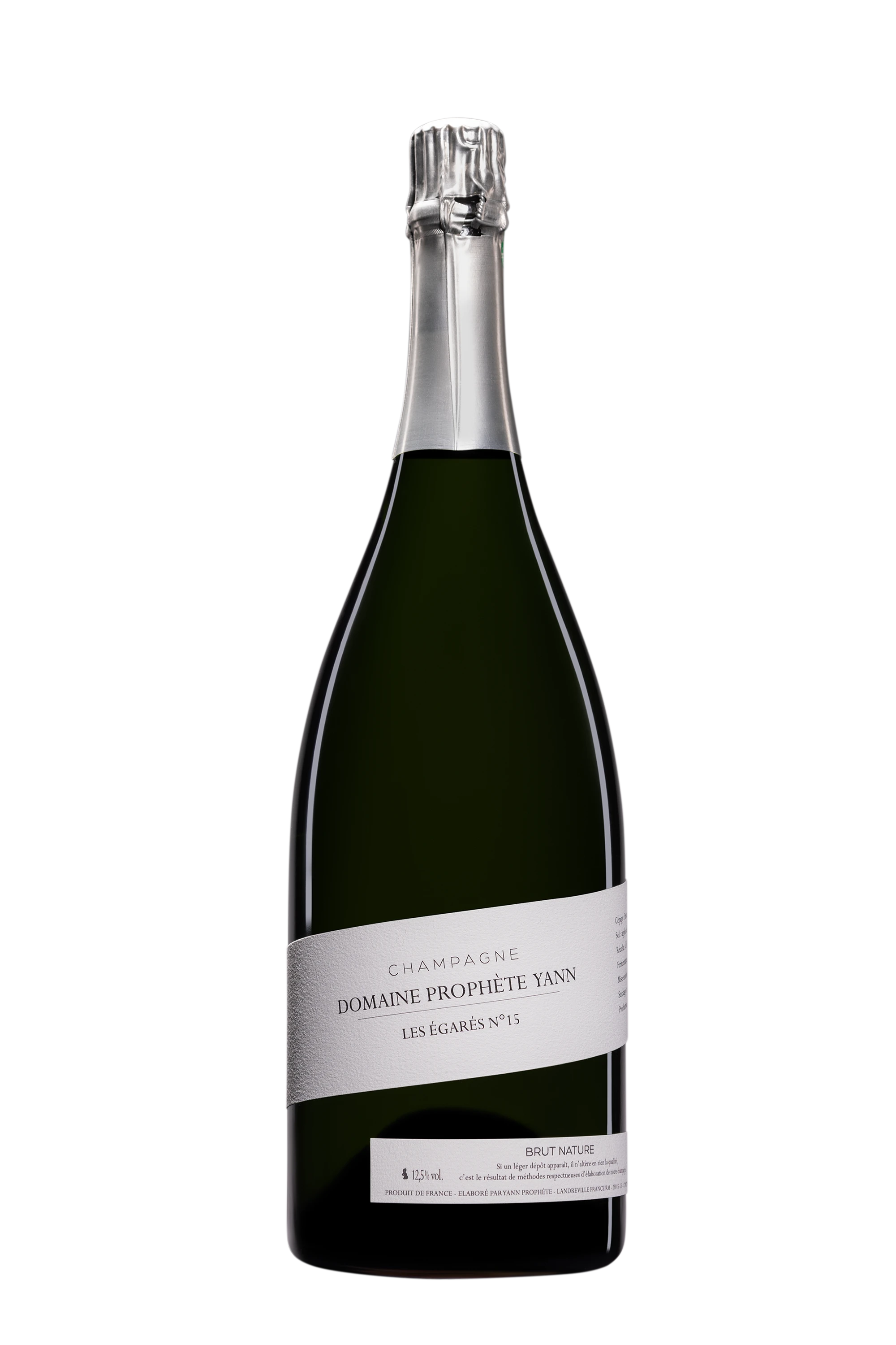 Domaine Yann Prophète - Champagne Brut Nature Blanc de Noirs Millésimé "Les Égarés" Blanc 2015 12.5°, 150cl