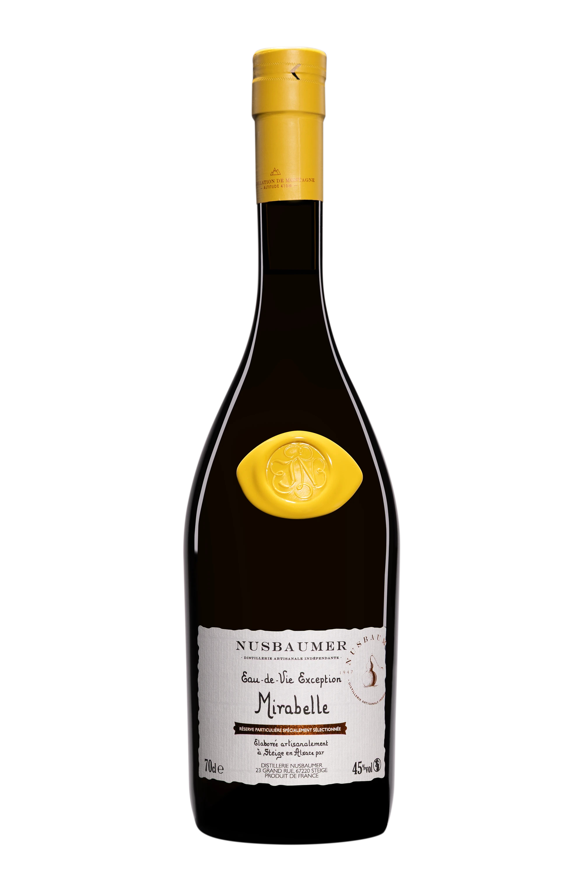 Distillerie Nusbaumer - Eau de Vie d'Alsace "Mirabelle - Exception" Blanc 45° Giftbox, 70cl