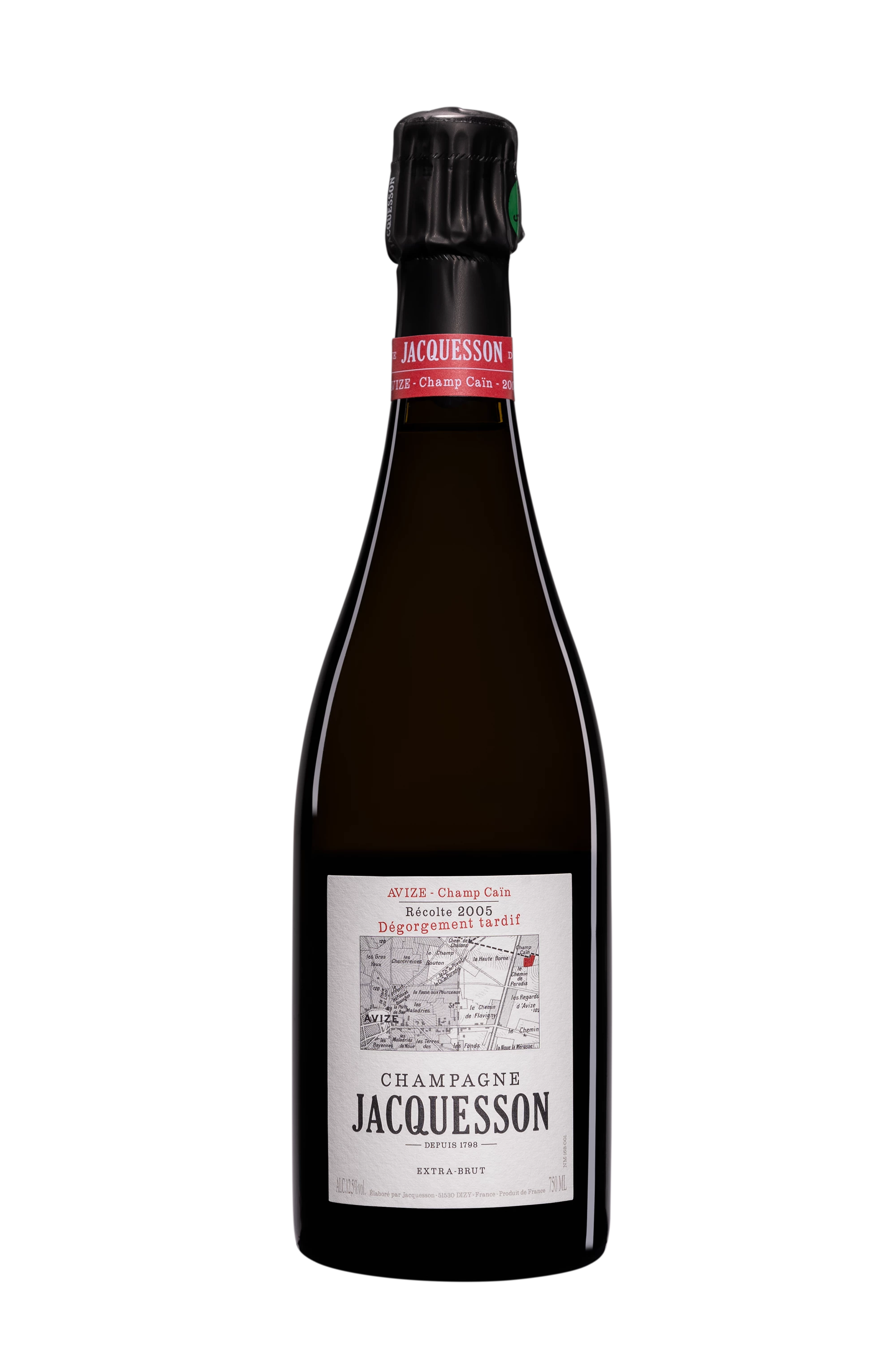 Domaine Jacquesson - Champagne Extra-Brut Blanc de Blancs Millésimé "Avize Champ Cain - Dégorgement Tardif" Blanc 2005 12.5° Giftbox, 75cl
