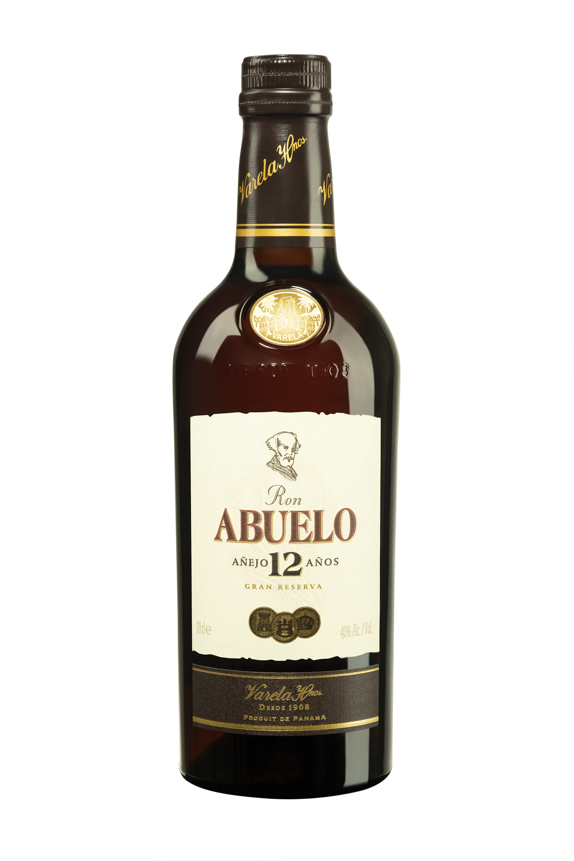Abuelo - Molasses Panamanian  Rhum "12 Ans" Brun 40° Giftbox, 70cl