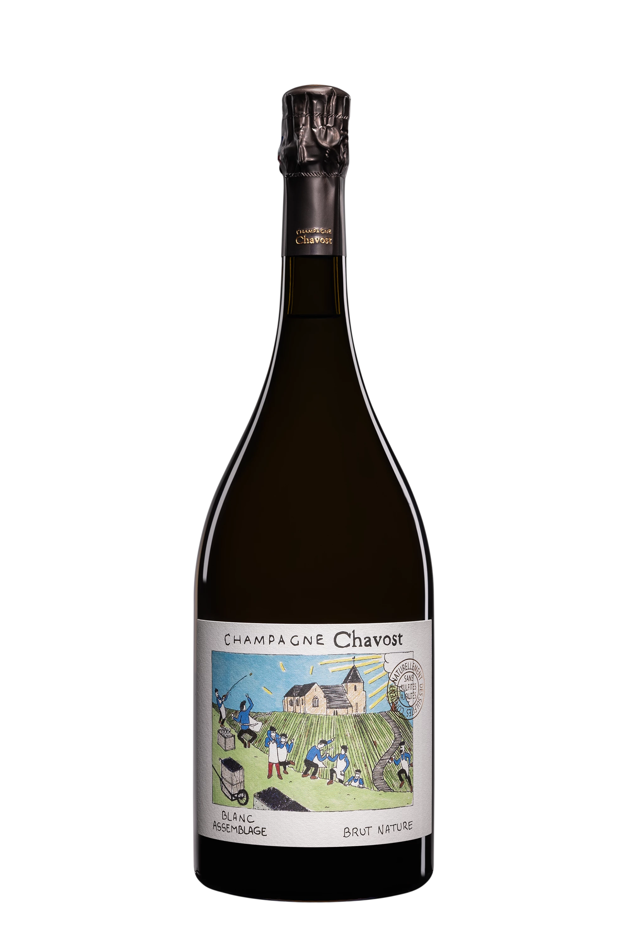 Domaine Chavost - Champagne Brut Nature "Blanc d'Assemblage" Blanc NV Dégorgement 07.2023 12.5° Giftbox, 150cl