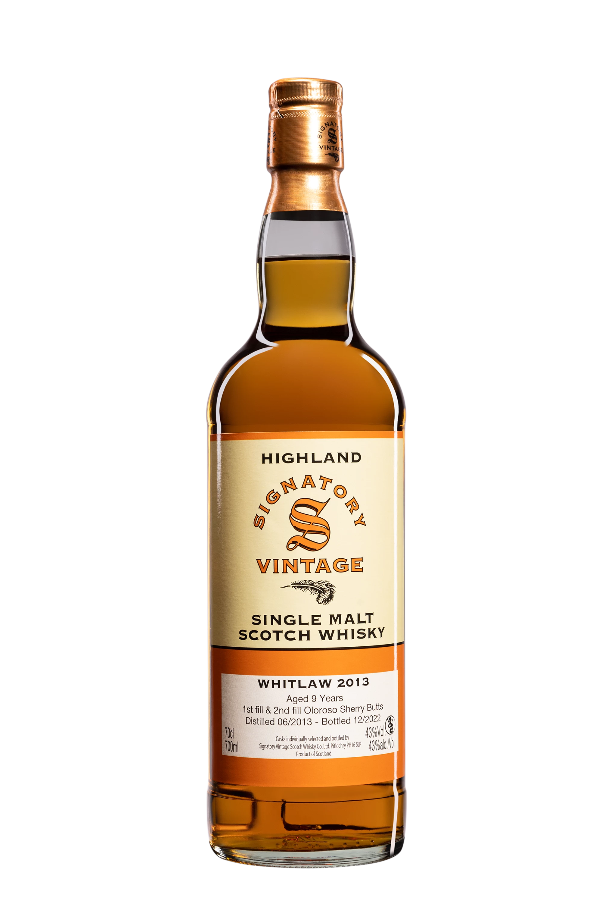 Signatory Vintage - Single Malt Scotch Whisky "9 Ans - Whitlaw" 2013 43° Giftbox, 70cl