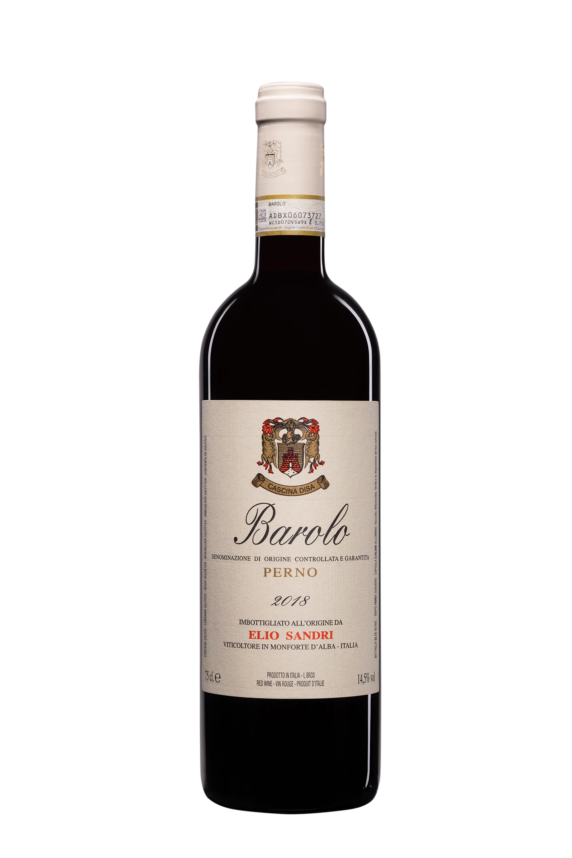 Domaine Elio Sandri - Barolo "Perno" Rouge 2018 14.5°, 75cl