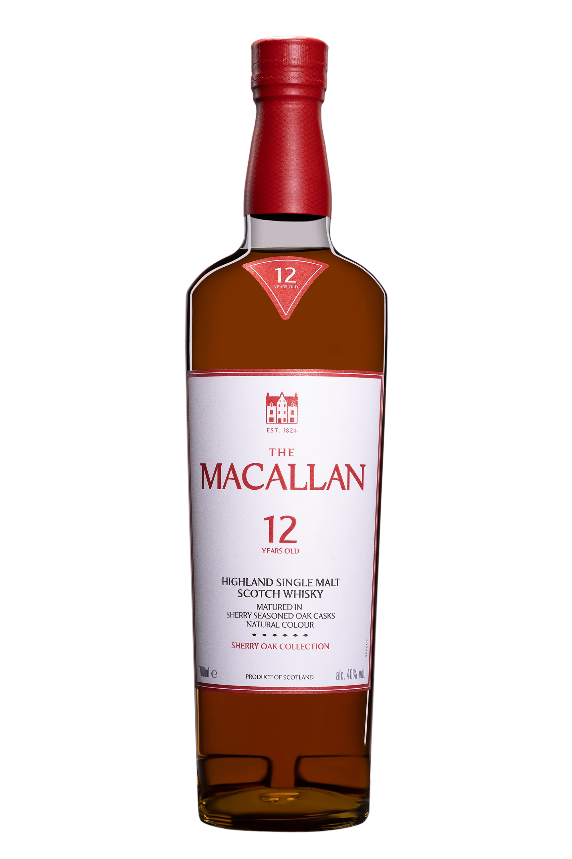 The Macallan - Single Malt Scotch Whisky "12 Ans Sherry Oak - Release 2025" Brun NV 40° Giftbox, 70cl