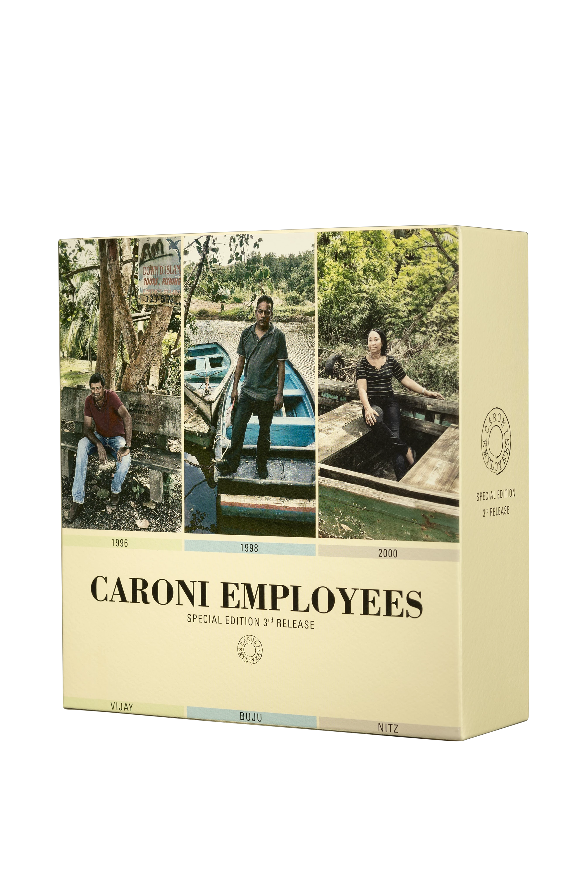 Vélier - Molasses Trinidadian Rhum "Caroni - Coffret 3 x 20cl : Employees 3rd Release - Release 2020" Brun 65.83° Giftbox, 60cl