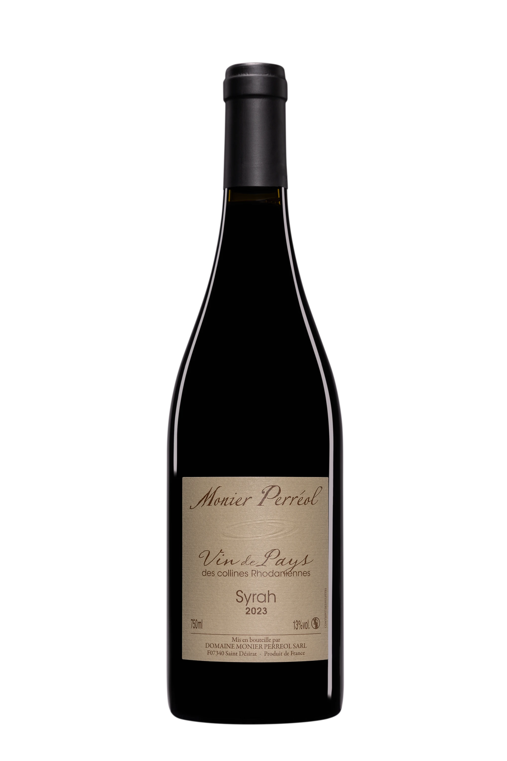 Domaine Monier Perréol - Vin de Pays des Collines Rhodaniennes "Syrah" Rouge 2023 13°, 75cl