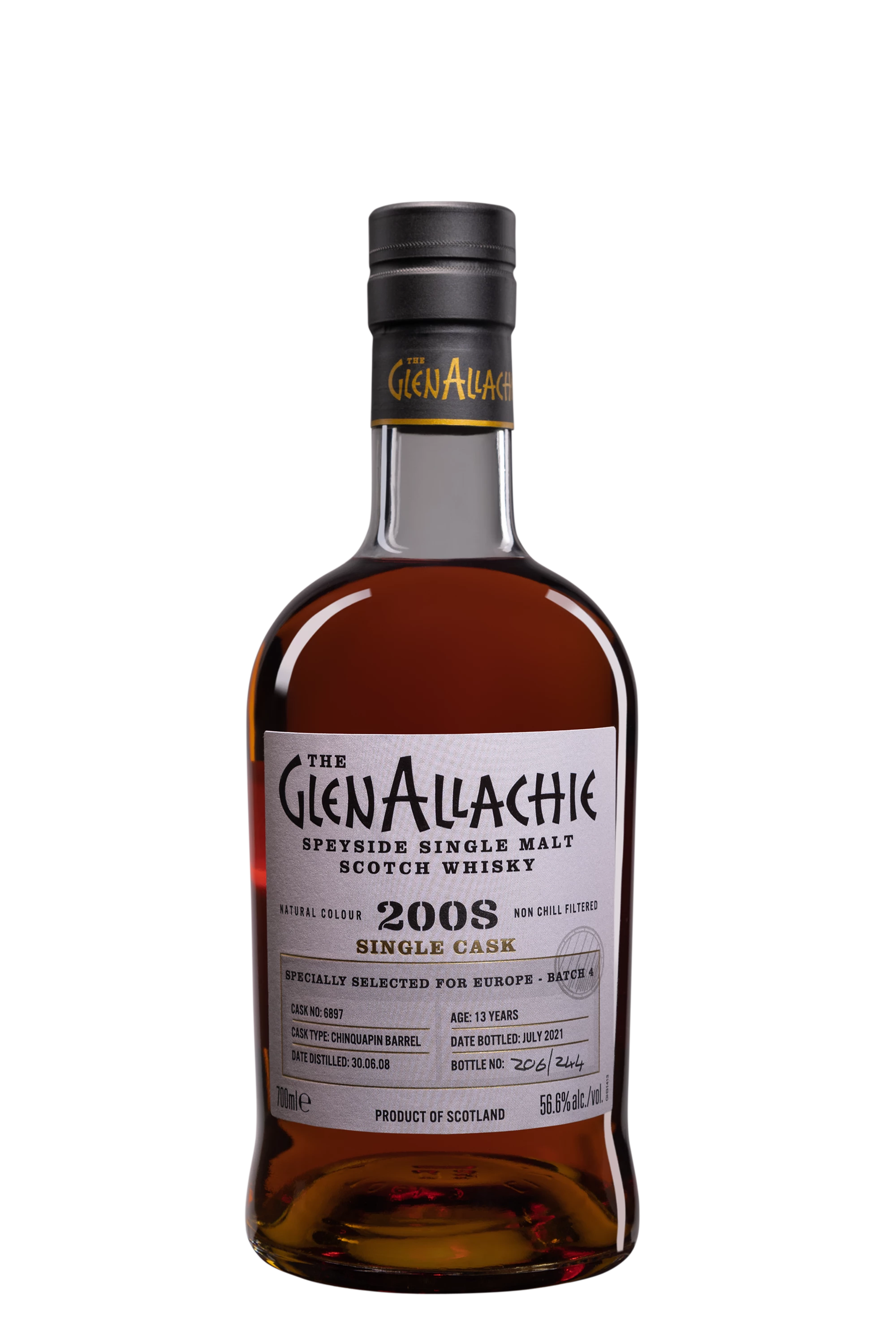 Glenallachie - Single Malt Scotch Whisky "13 Ans - Chinquapin Barrel Single Cask #6897" 2008 56.6° Giftbox, 70cl