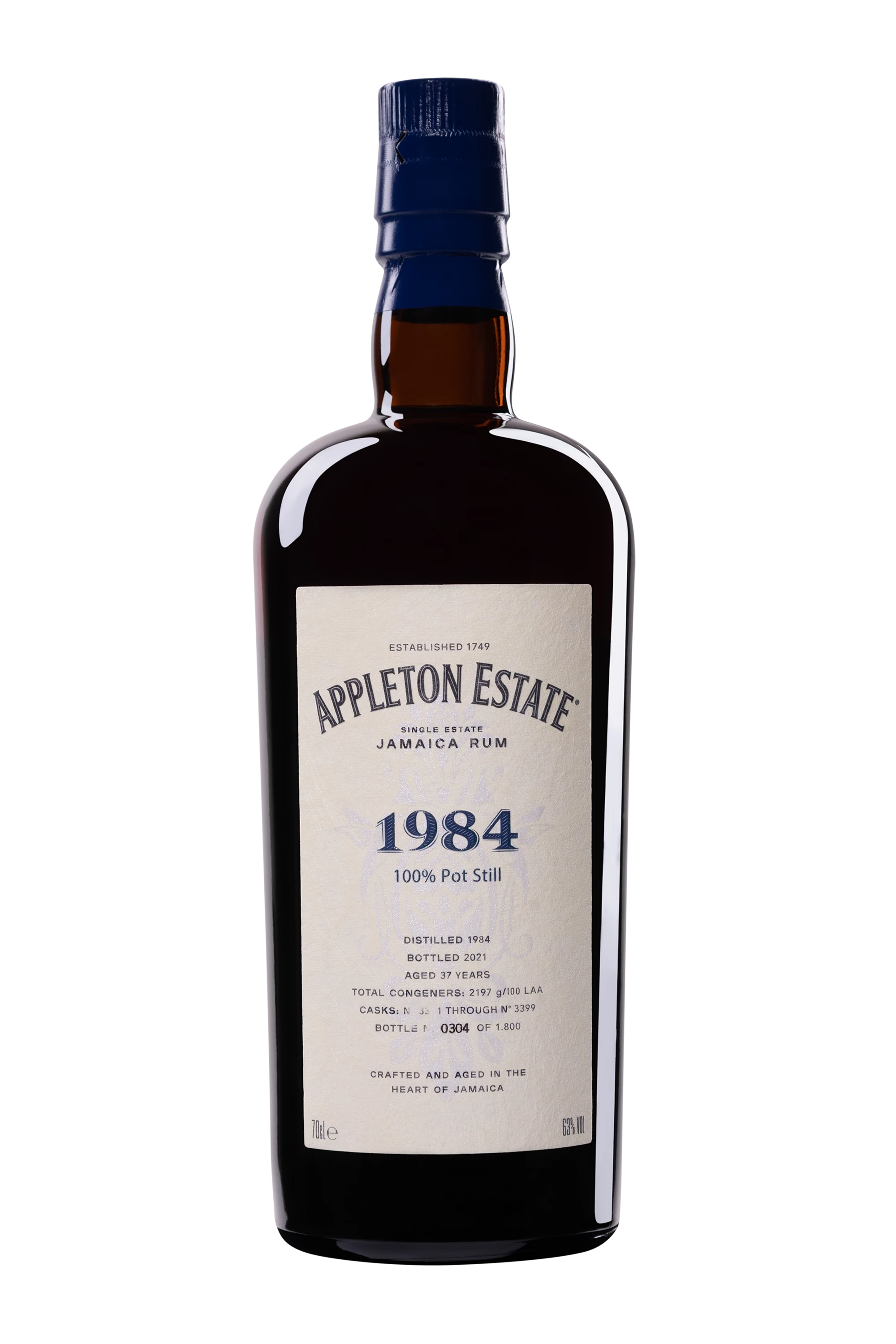 Appleton - Molasses Jamaican Rhum "37 Ans - Vélier Hearts Collection" Brun 1984 63° Giftbox, 70cl