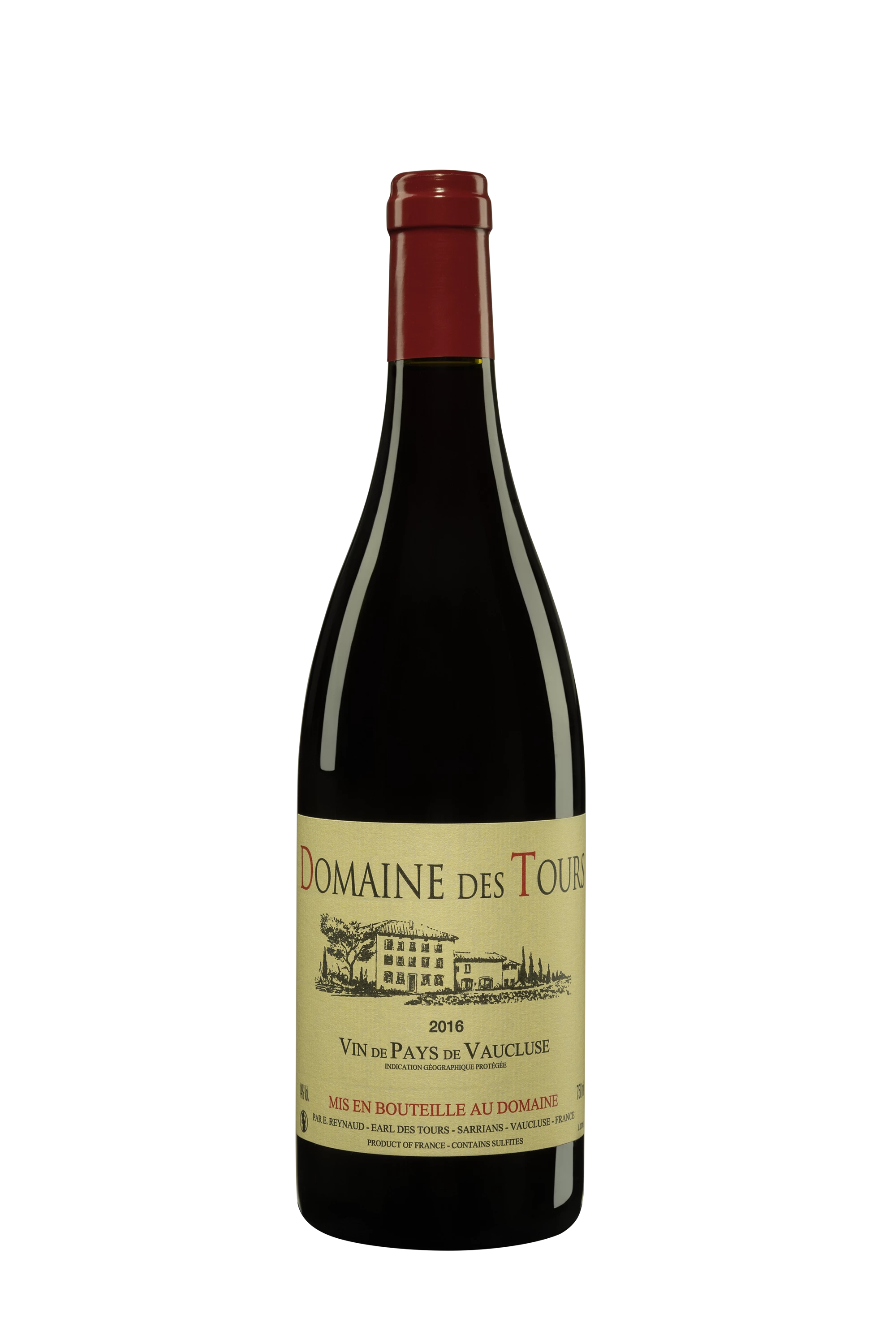 Domaine des Tours - Vin de Pays du Vaucluse Rouge 2016, 75cl