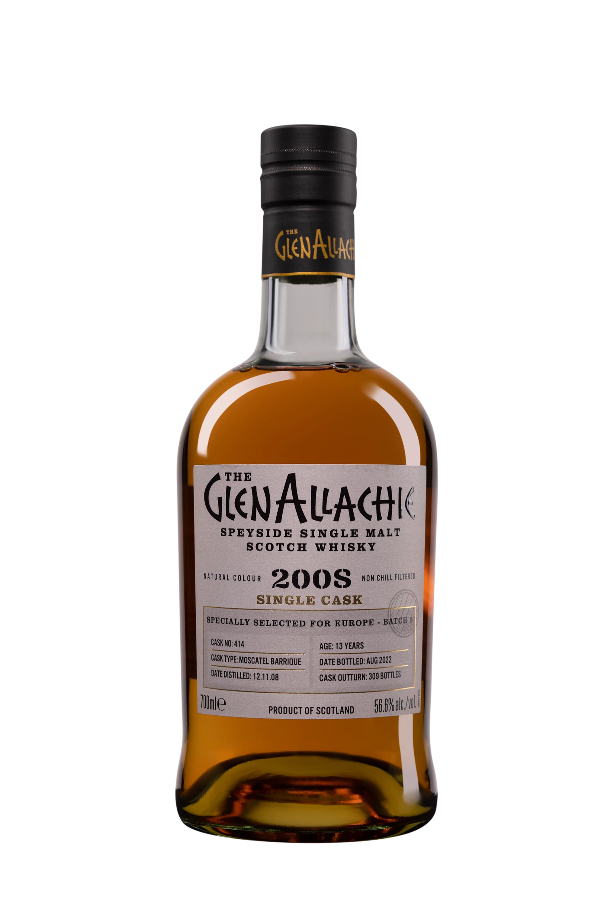 Glenallachie - Single Malt Scotch Whisky "13 Ans - Moscatel Single Cask #414" 2008 56.6° Giftbox, 70cl