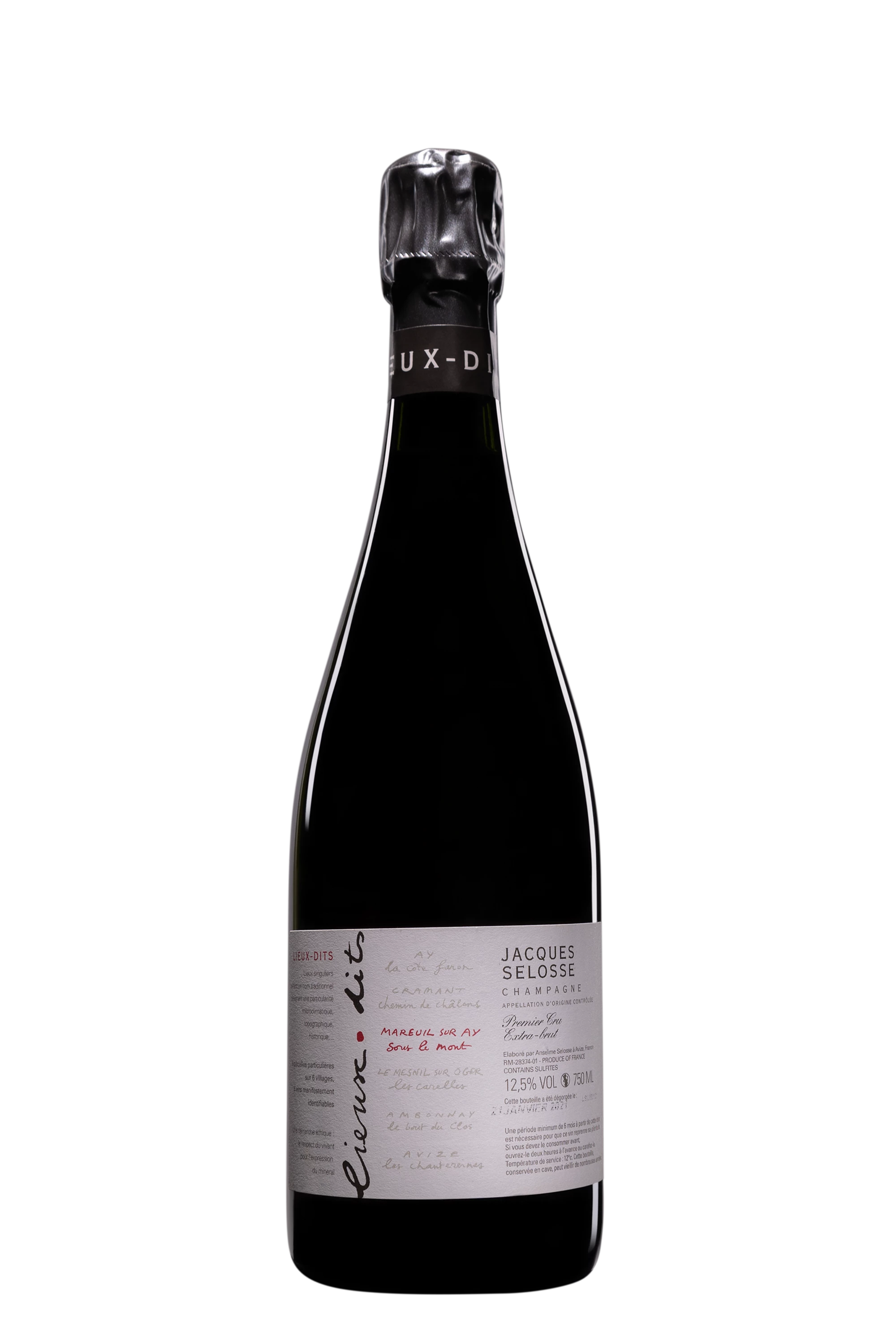 Domaine Jacques Selosse - Champagne Extra-Brut 1er Cru Blanc de Noirs "Lieu Dits - Sous le Mont" Blanc NV Dégorgement 2021 12.5°, 75cl