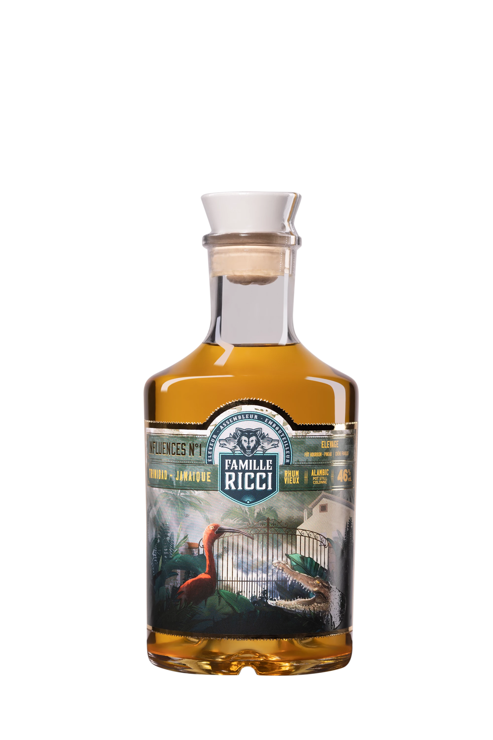 Famille Ricci - Molasses Rhum "Influences N°1" Brun 46° Giftbox, 70cl