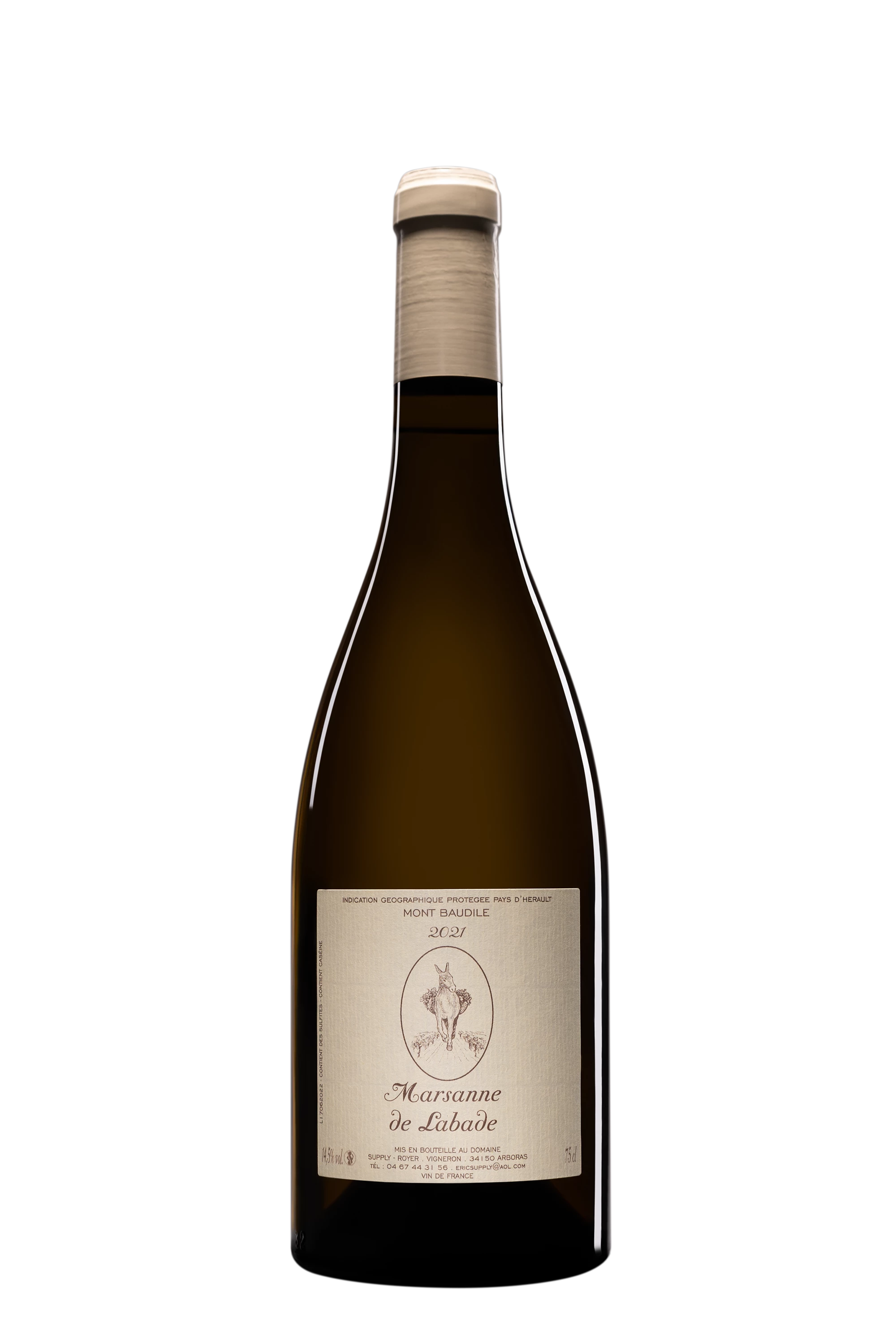 Domaine Supply-Royer - Vin de Pays d'Hérault Mont Baudile "Marsanne de Labade" Blanc 2021 14.5°, 75cl