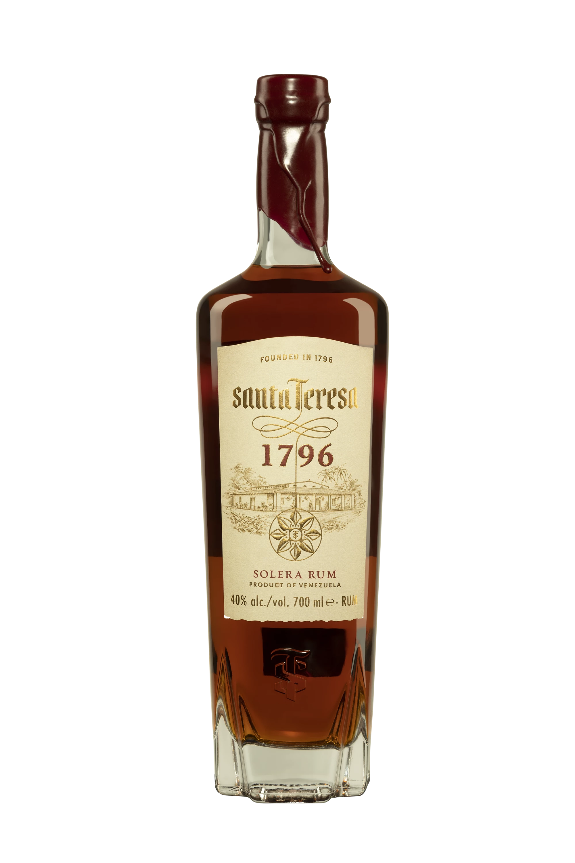 Santa Teresa - Molasses Venezuelan Rhum "1796" Brun 40° Giftbox, 70cl