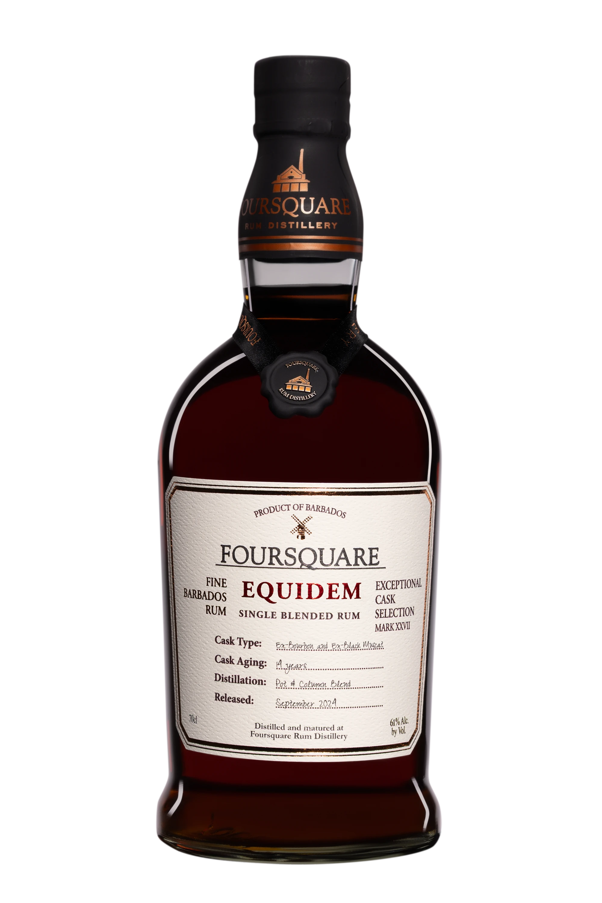 Foursquare - Molasses Barbados Rhum "14 Ans Equidem" Brun 61°, 70cl