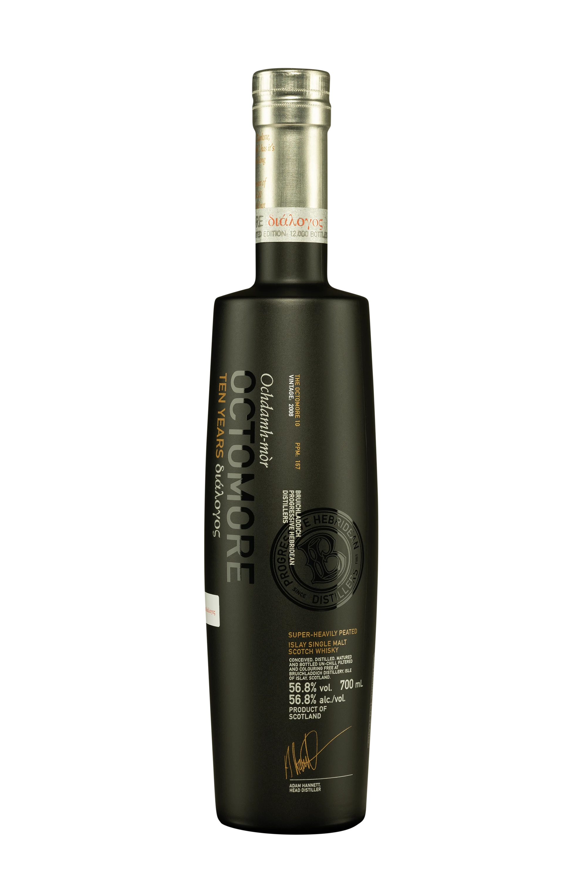 Bruichladdich - Single Malt Scotch Whisky "Octomore - 10 Ans" 56.8° Giftbox, 70cl