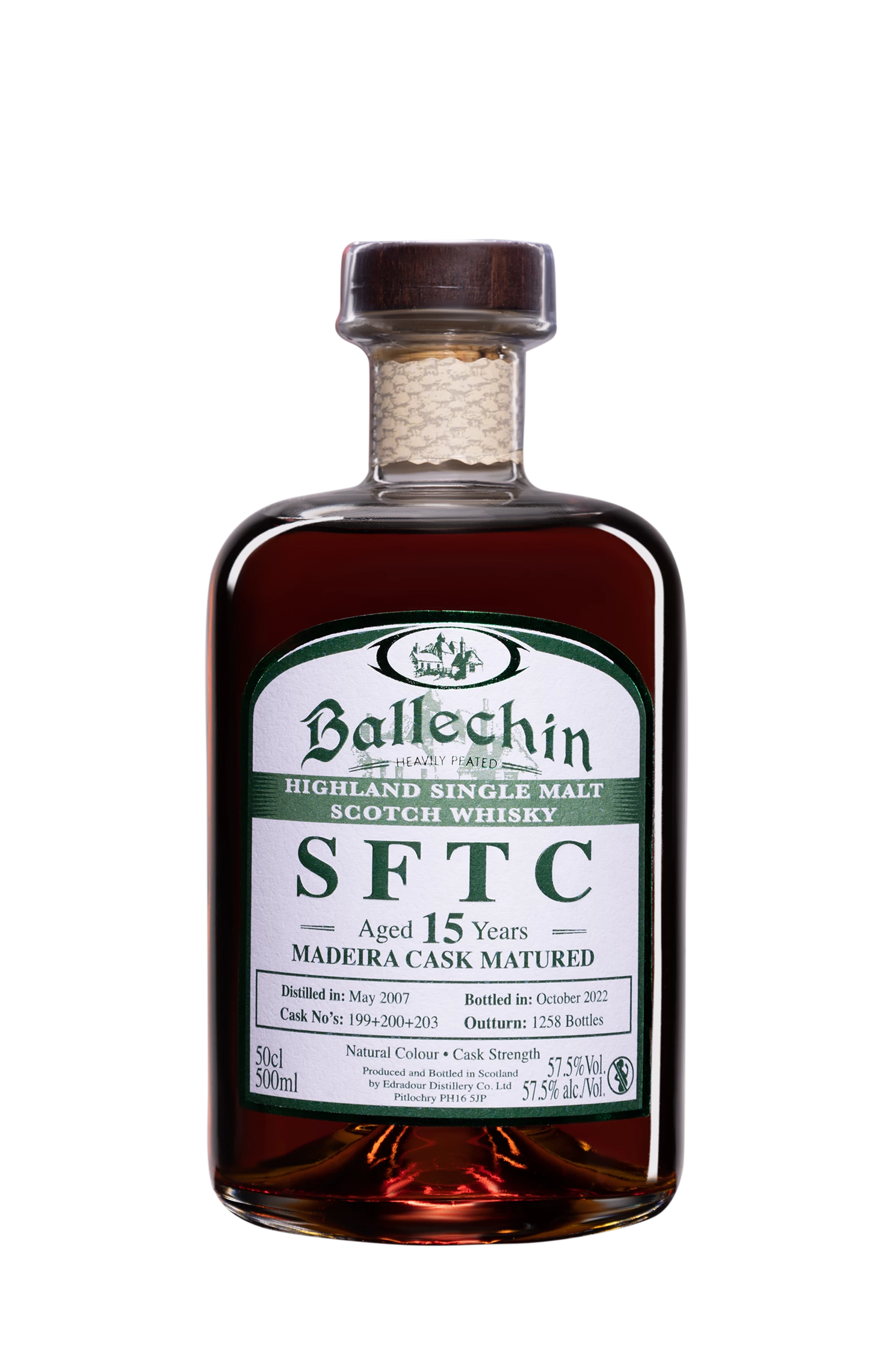 Edradour - Single Malt Scotch Whisky "15 Ans Ballechin - SFTC Madeira Cask Matured" 2007 57.5° Giftbox, 50cl