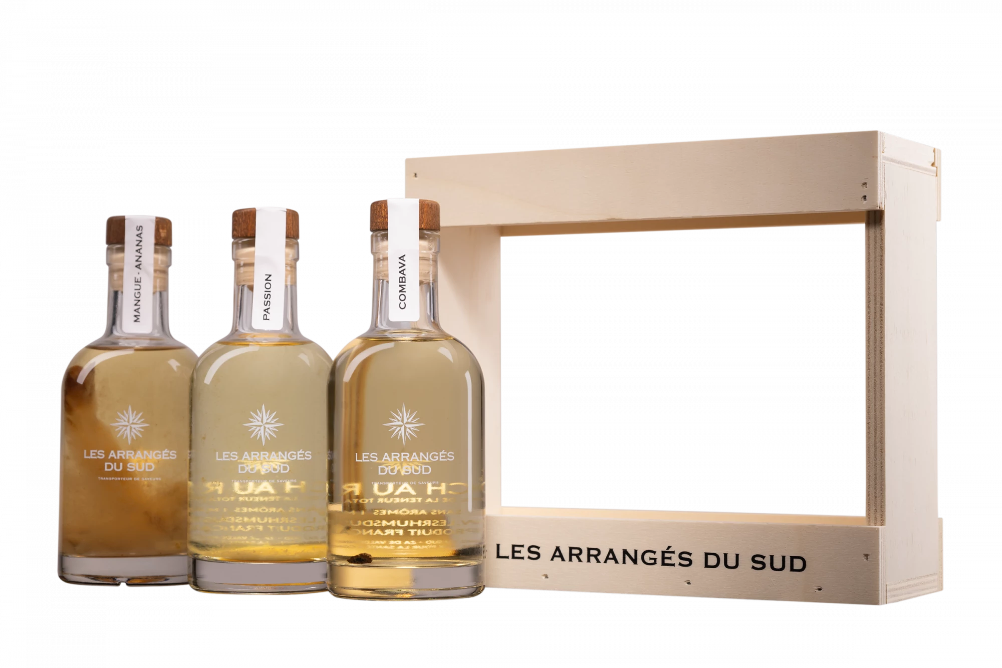 Les Rhums du Sud - Punch au Rhum "Coffret 3x20cl Tropique : Passion - Combava - Mangue - Ananas" 30° Giftbox, 60cl