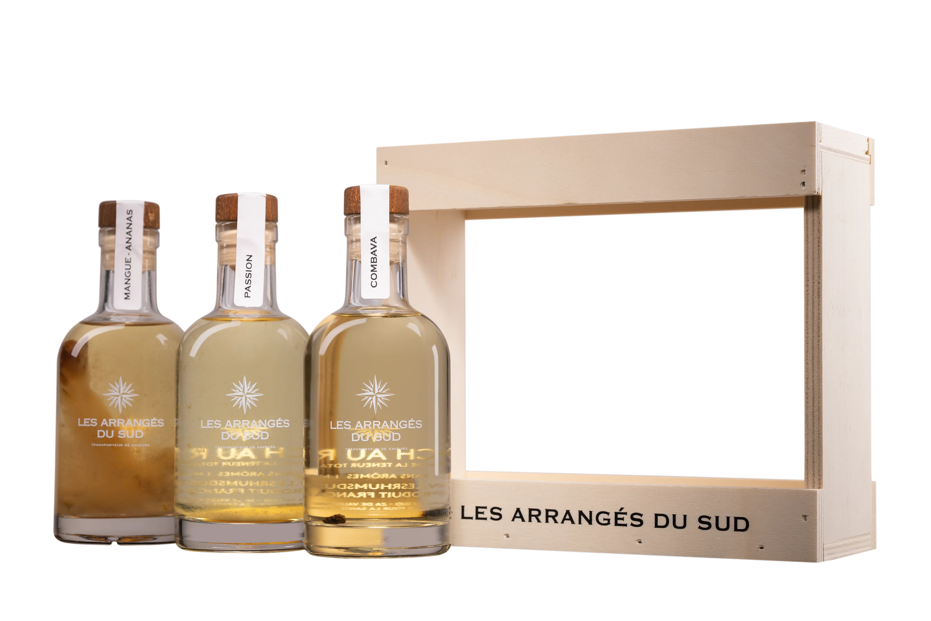 Les Rhums du Sud - Punch au Rhum "Coffret 3x20cl Tropique : Passion - Combava - Mangue - Ananas" 30° Giftbox, 60cl