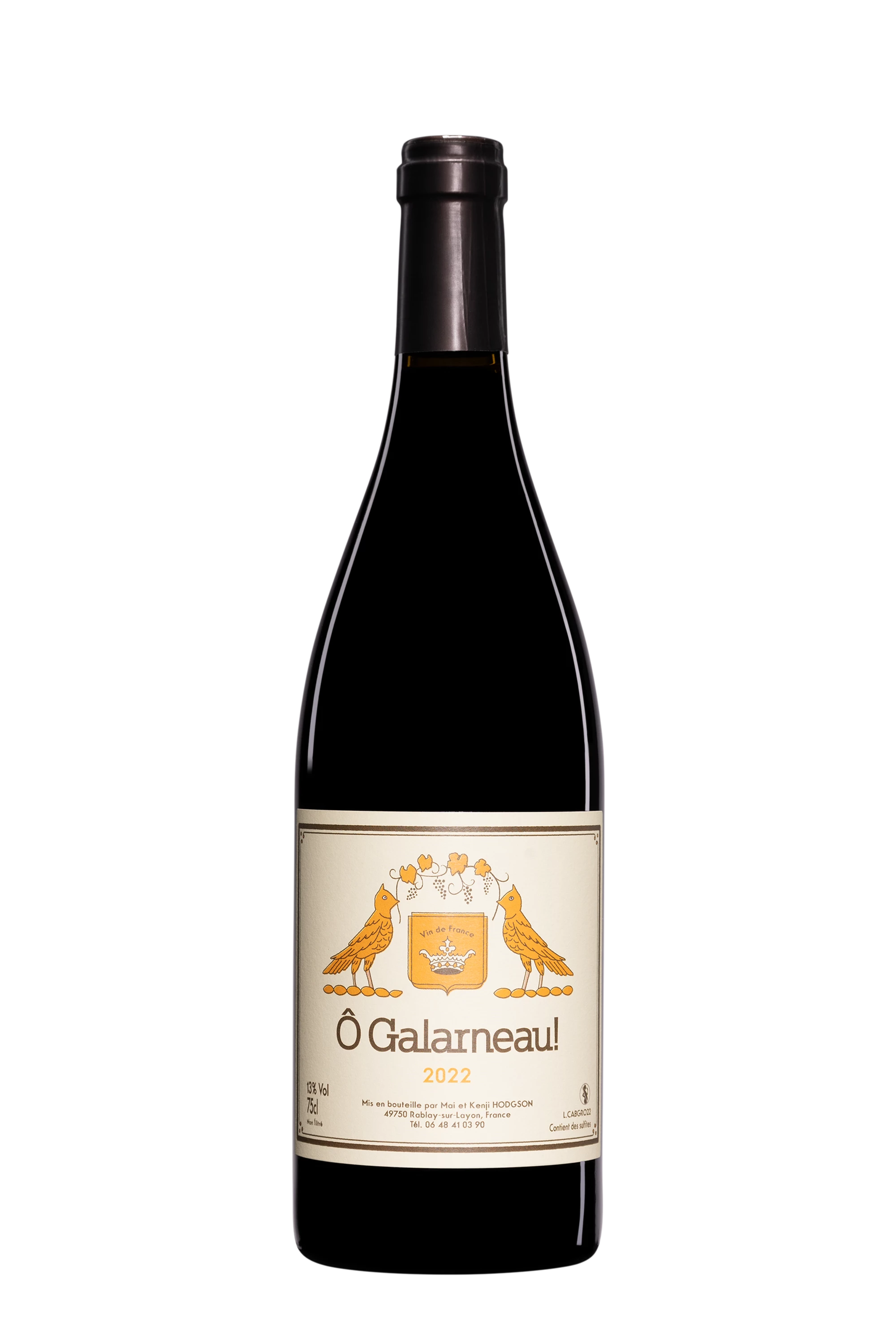 Domaine Maï et Kenji Hodgson - Vin de France "Ô Galarneau !" Rouge 2022, 75cl