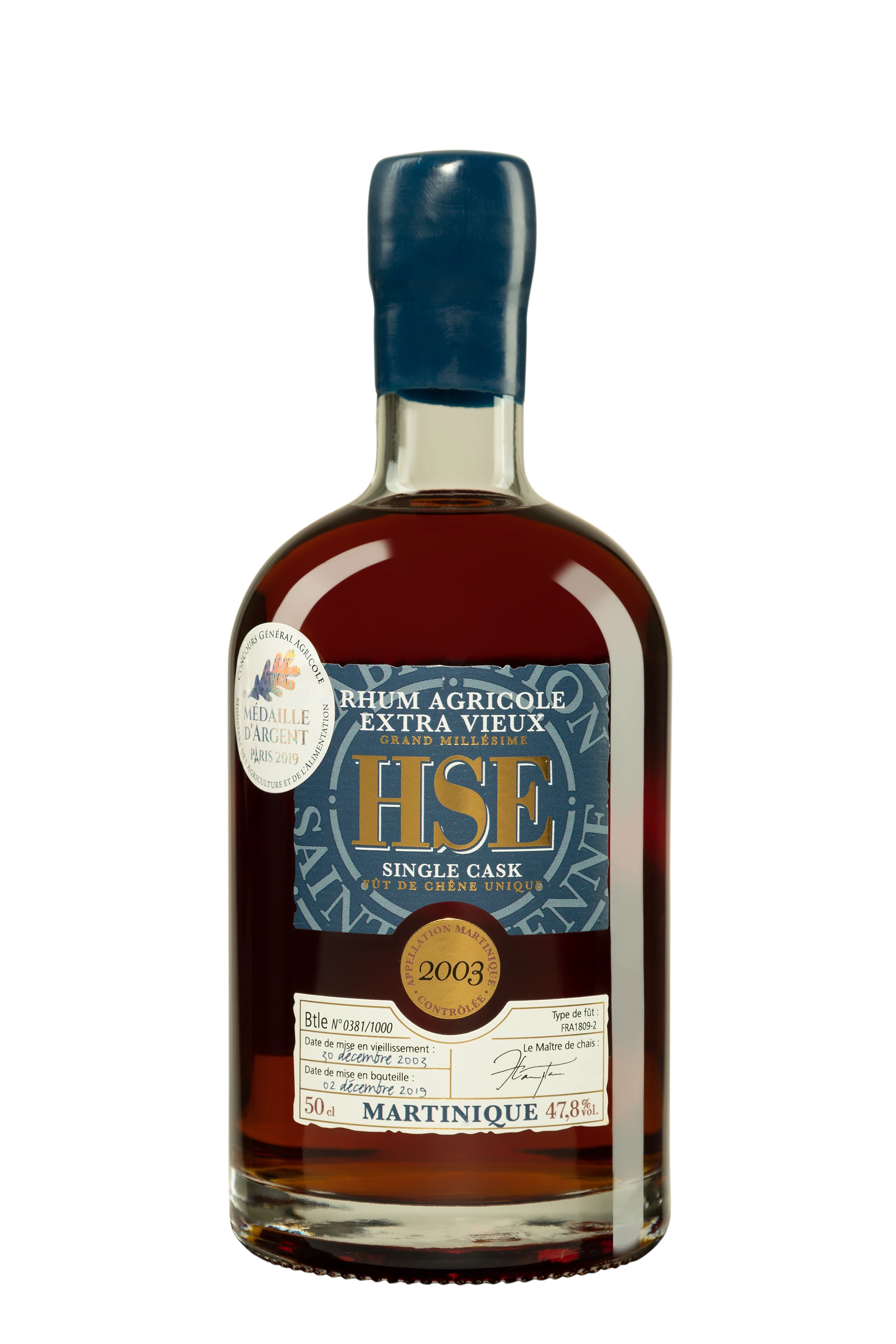 Habitation Saint Etienne - Extra-Vieux Rhum Agricole de Martinique "Single Cask" Brun 2003 47.8° Giftbox, 50cl