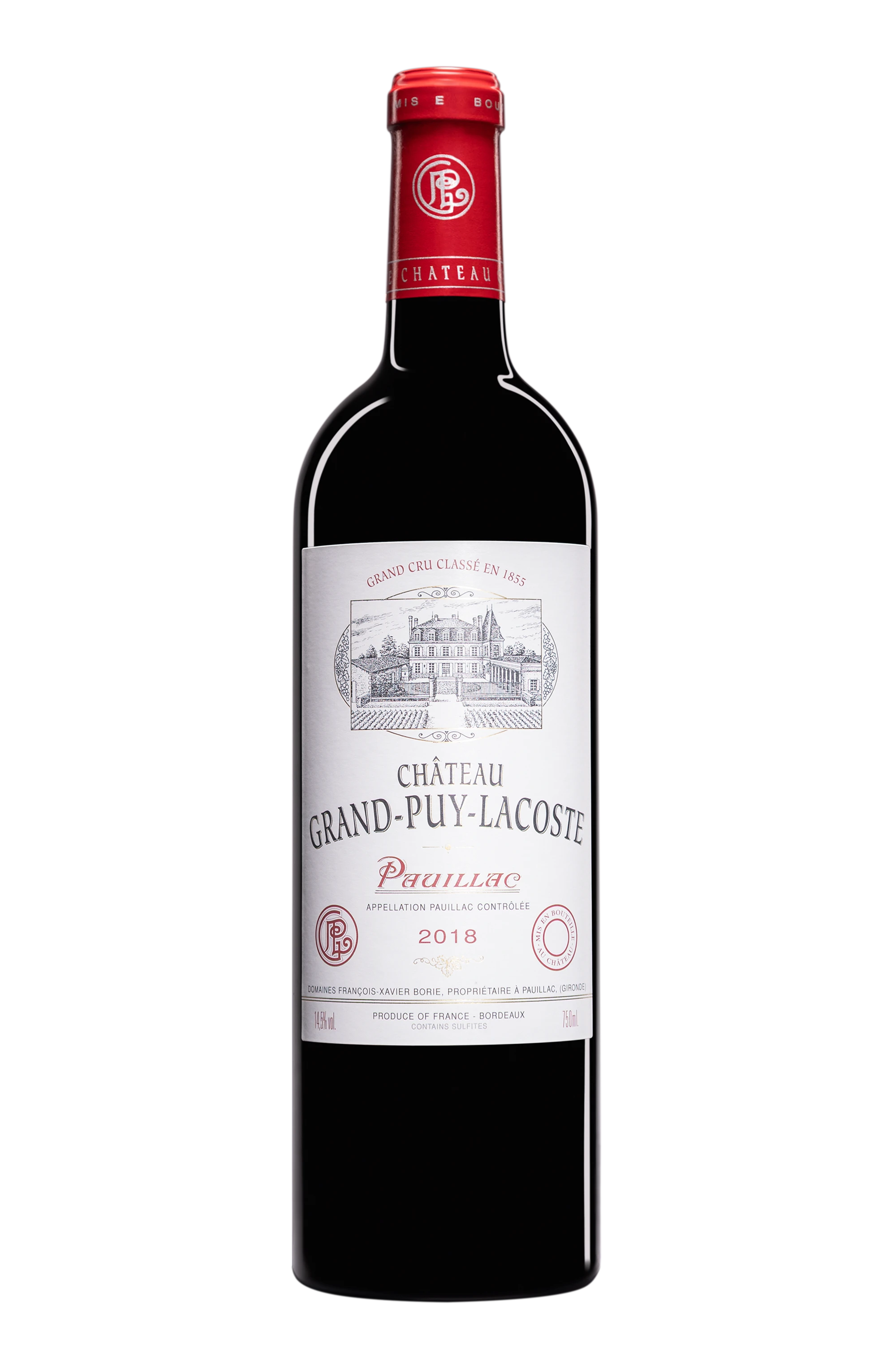 Château Grand-Puy-Lacoste - Pauillac 5ème Grand Cru Classé "5ème Grand Cru Classé" Rouge 2018 14.5°, 75cl