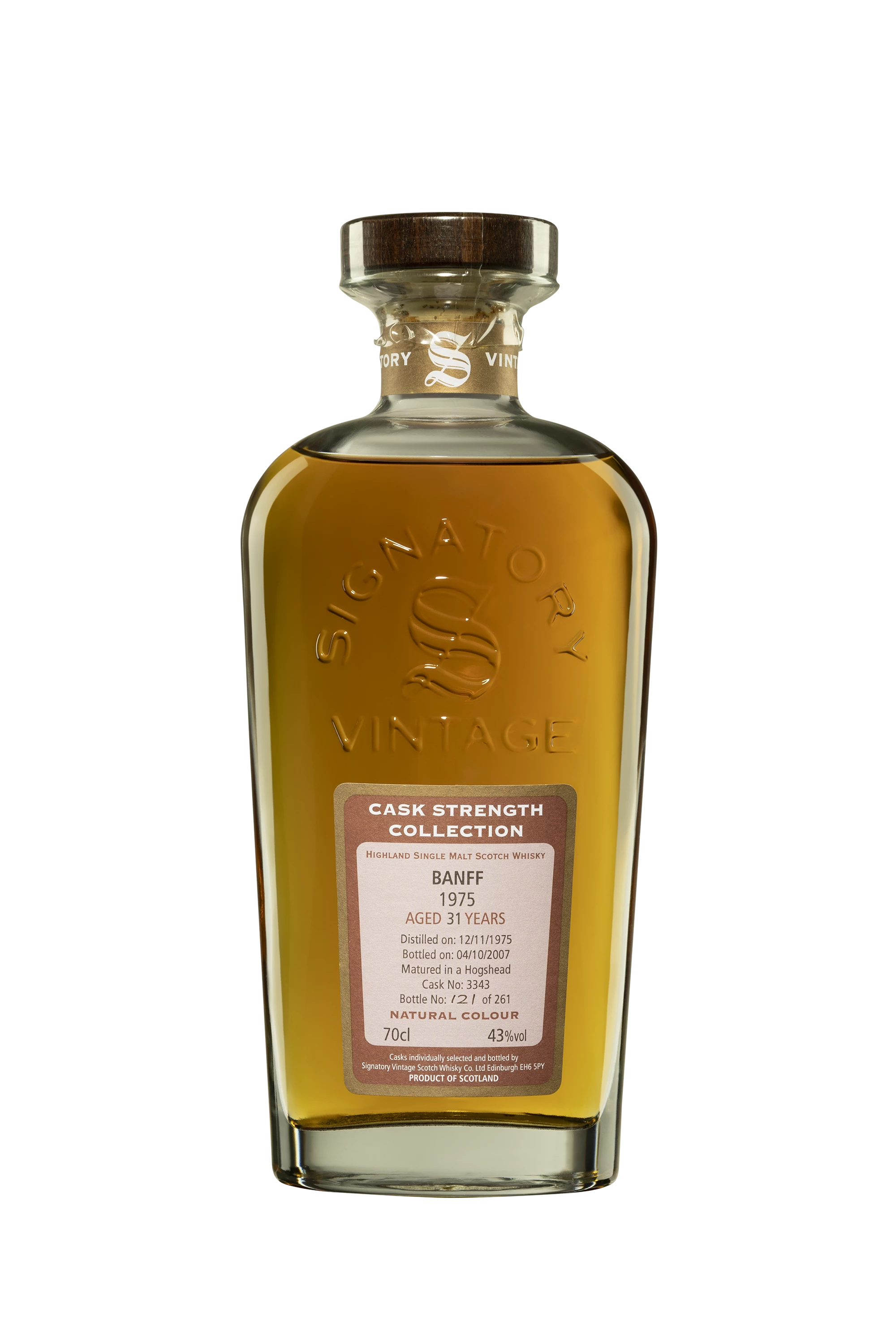 Signatory Vintage - Single Malt Scotch Whisky "Banff - 31 Ans Cask Strength Collection" 1975 43° Giftbox, 70cl